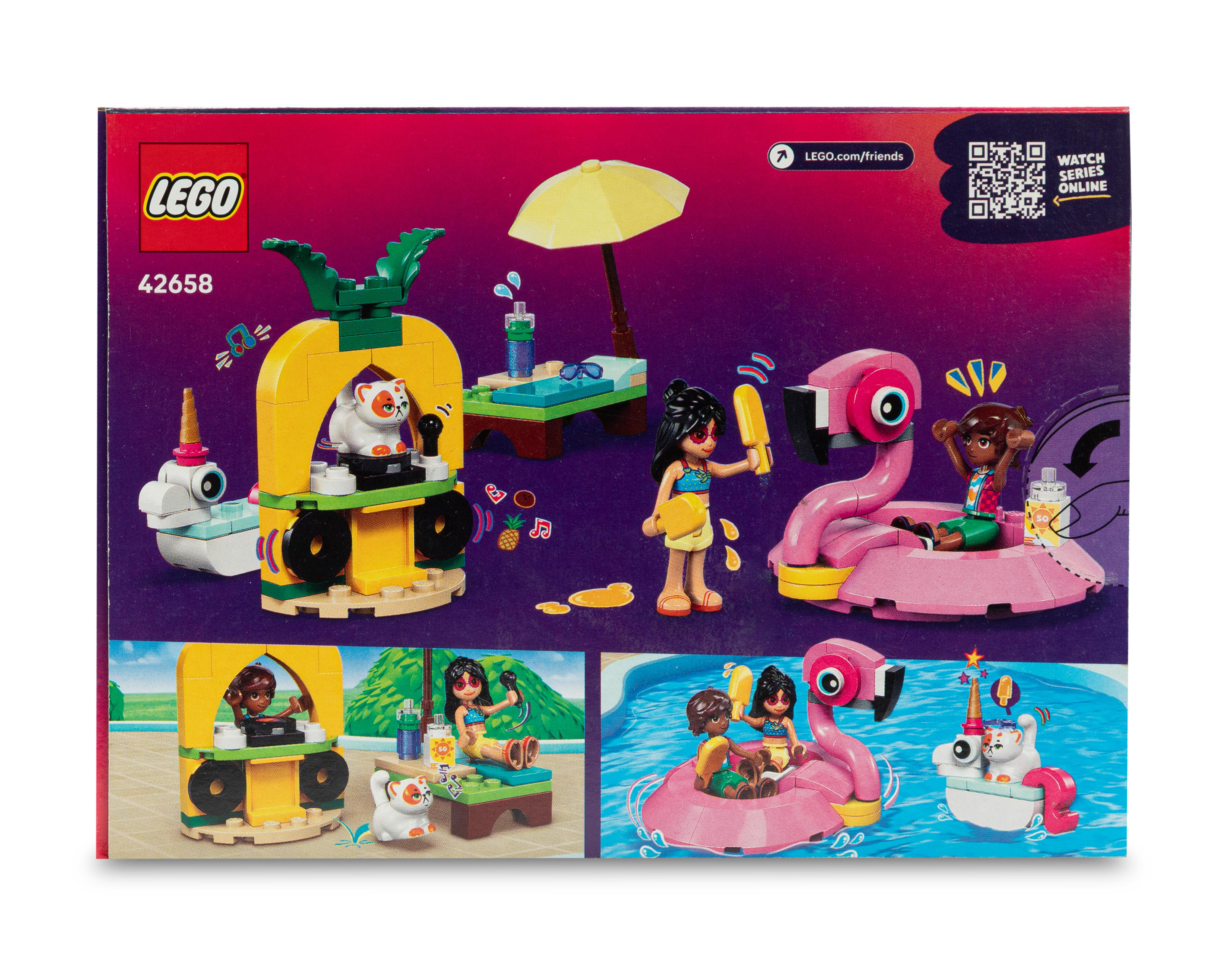 Foto 4 pulgar | LEGO Friends: Fiesta en la Piscina con Flamenco y Unicornio