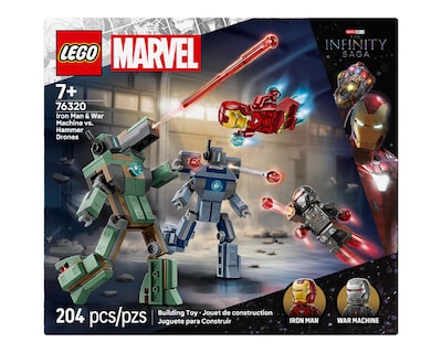 Foto 2 | LEGO MARVEL: Iron Man y Máquina de Guerra vs. Drones de Hammer