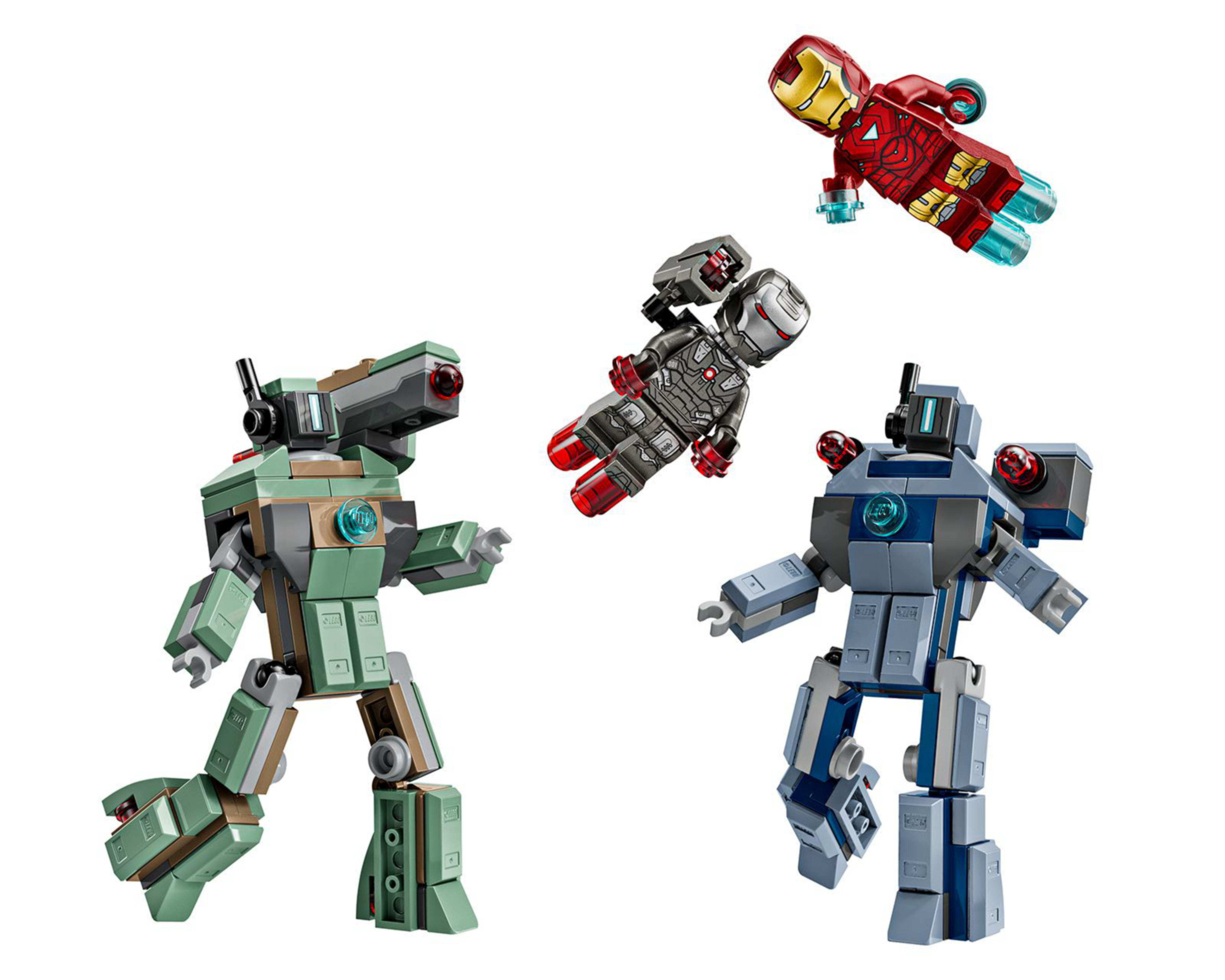 Foto 4 pulgar | LEGO MARVEL: Iron Man y Máquina de Guerra vs. Drones de Hammer