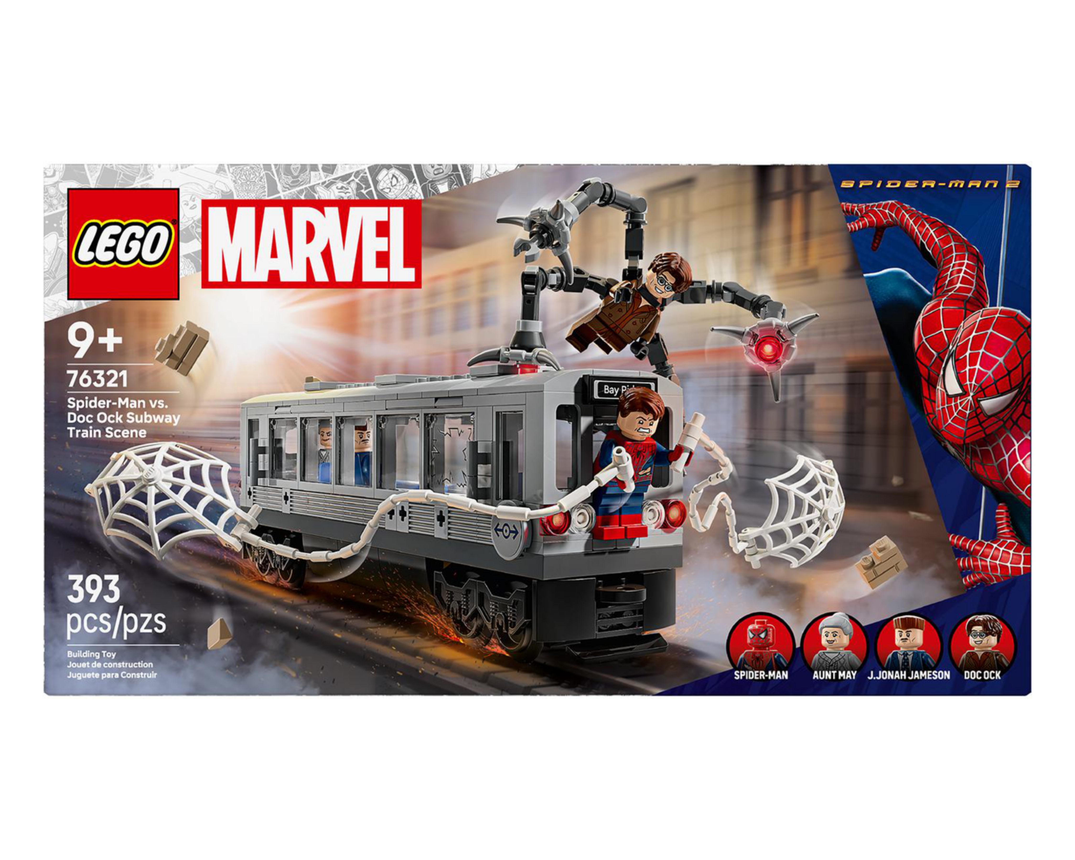 Foto 2 | LEGO Marvel: Escena del Metro de Spider-Man Contra Doc Ock