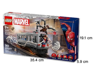 Foto 5 | LEGO Marvel: Escena del Metro de Spider-Man Contra Doc Ock