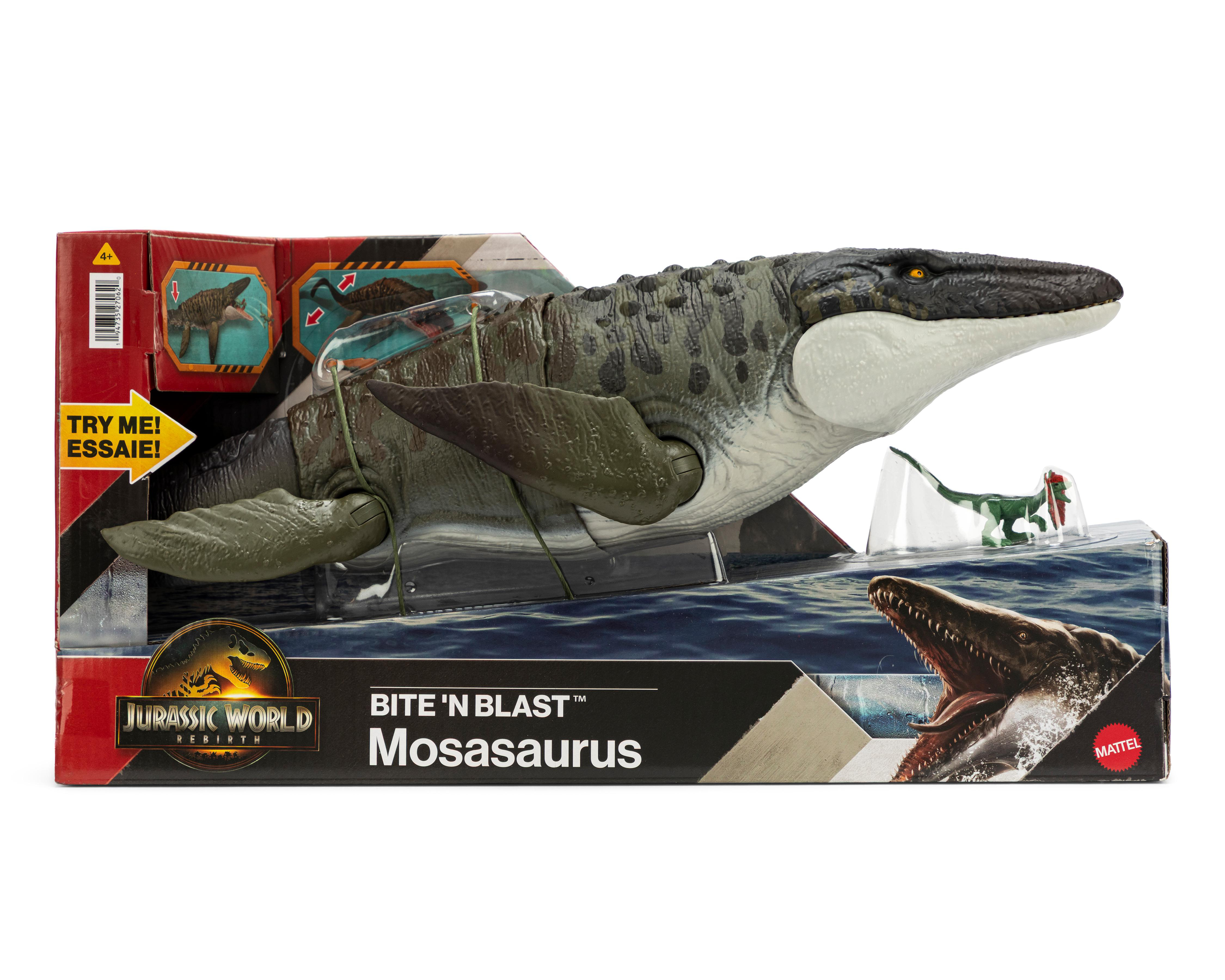 Foto 2 pulgar | Dinosaurio de Juguete Jurassic World Bite N Blast Mosasaurus