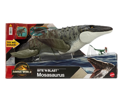 Foto 1 | Dinosaurio de Juguete Jurassic World Bite N Blast Mosasaurus