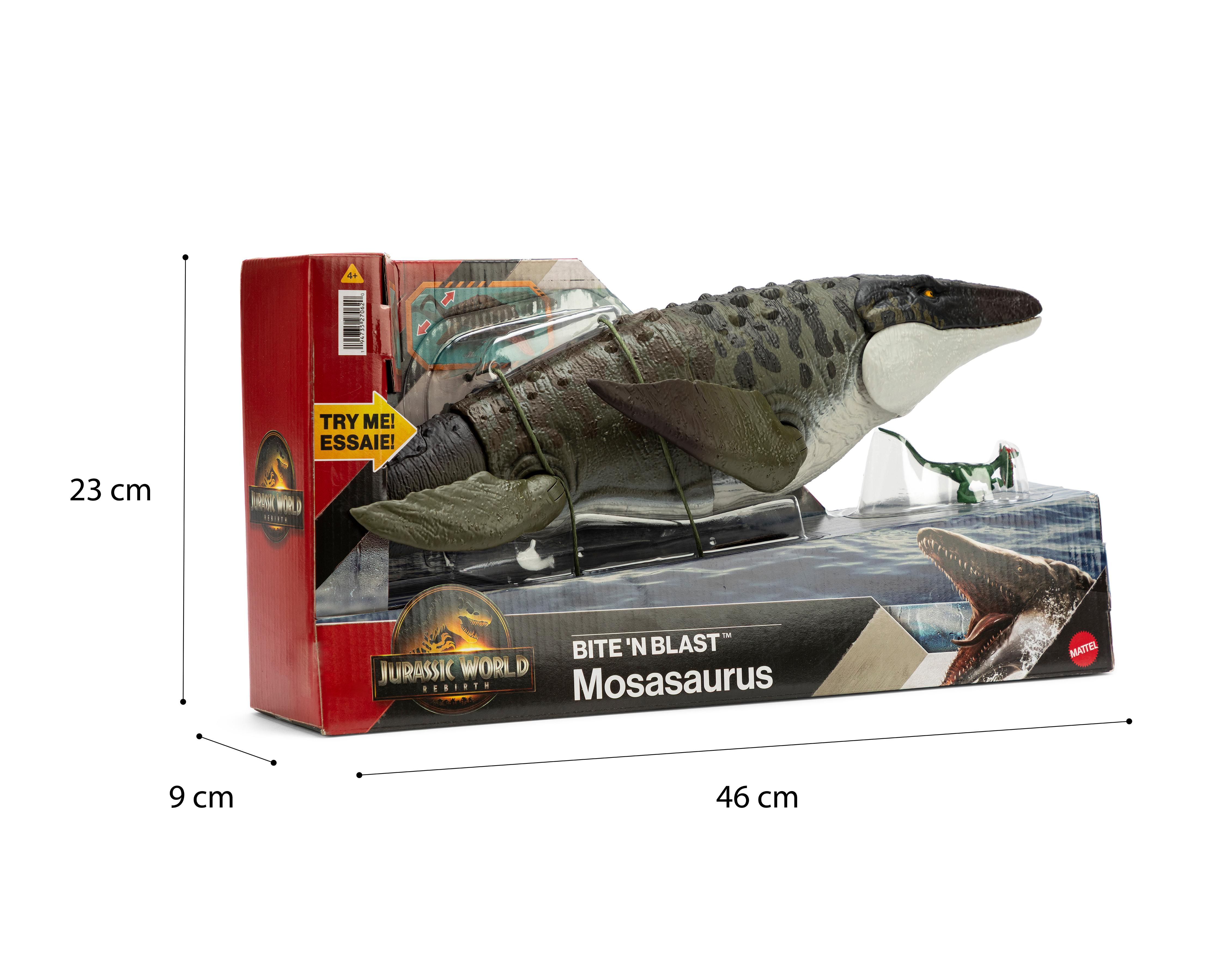 Foto 4 pulgar | Dinosaurio de Juguete Jurassic World Bite N Blast Mosasaurus
