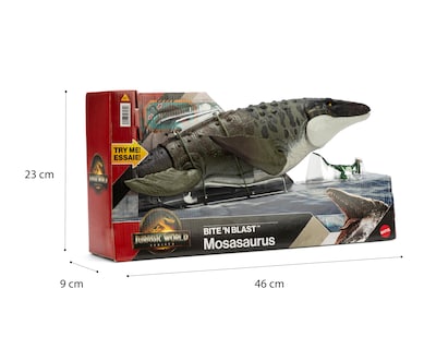 Foto 3 | Dinosaurio de Juguete Jurassic World Bite N Blast Mosasaurus