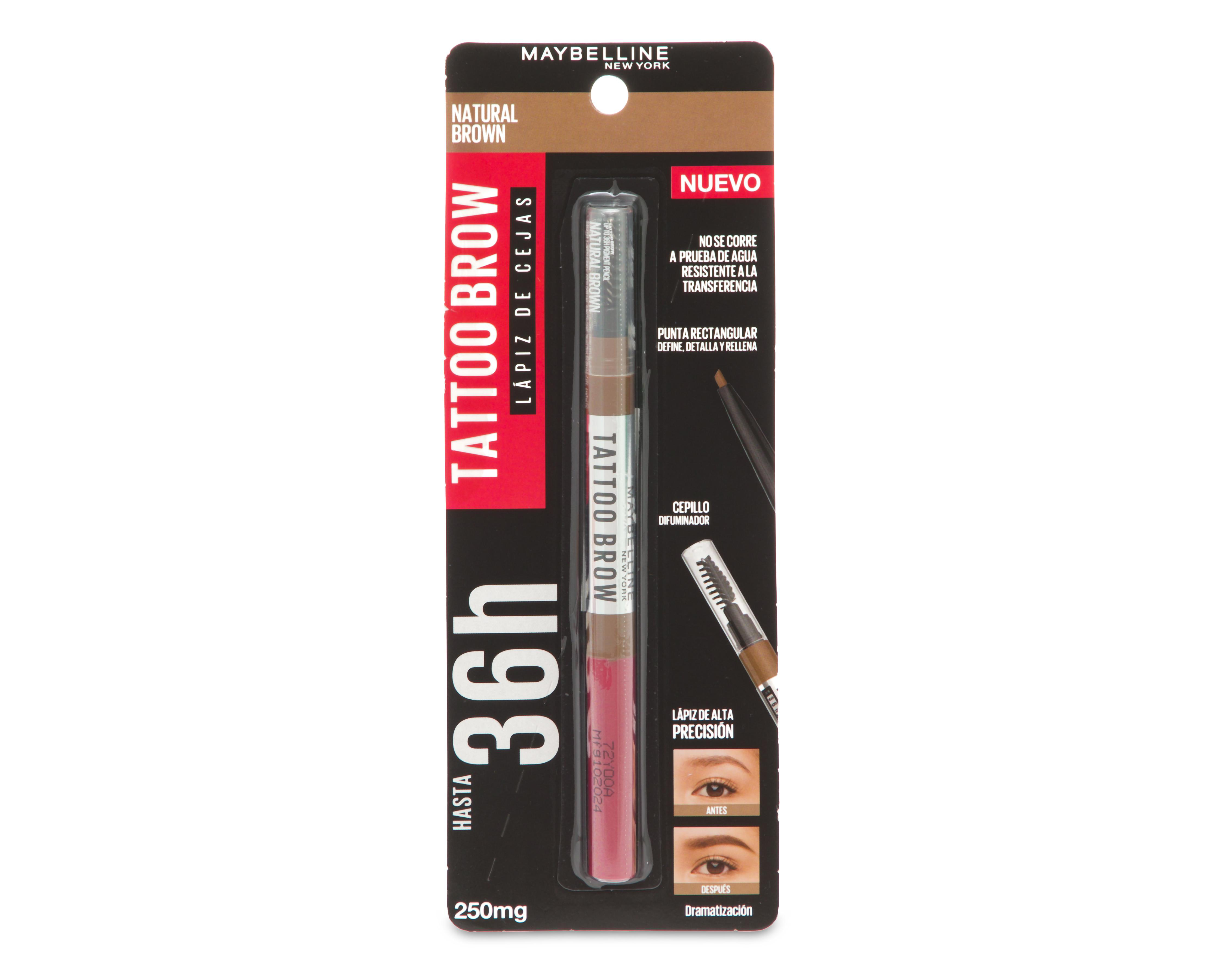 Foto 2 pulgar | Lápiz para Cejas Maybelline Tattoo Brow Natural Brown 250 mg