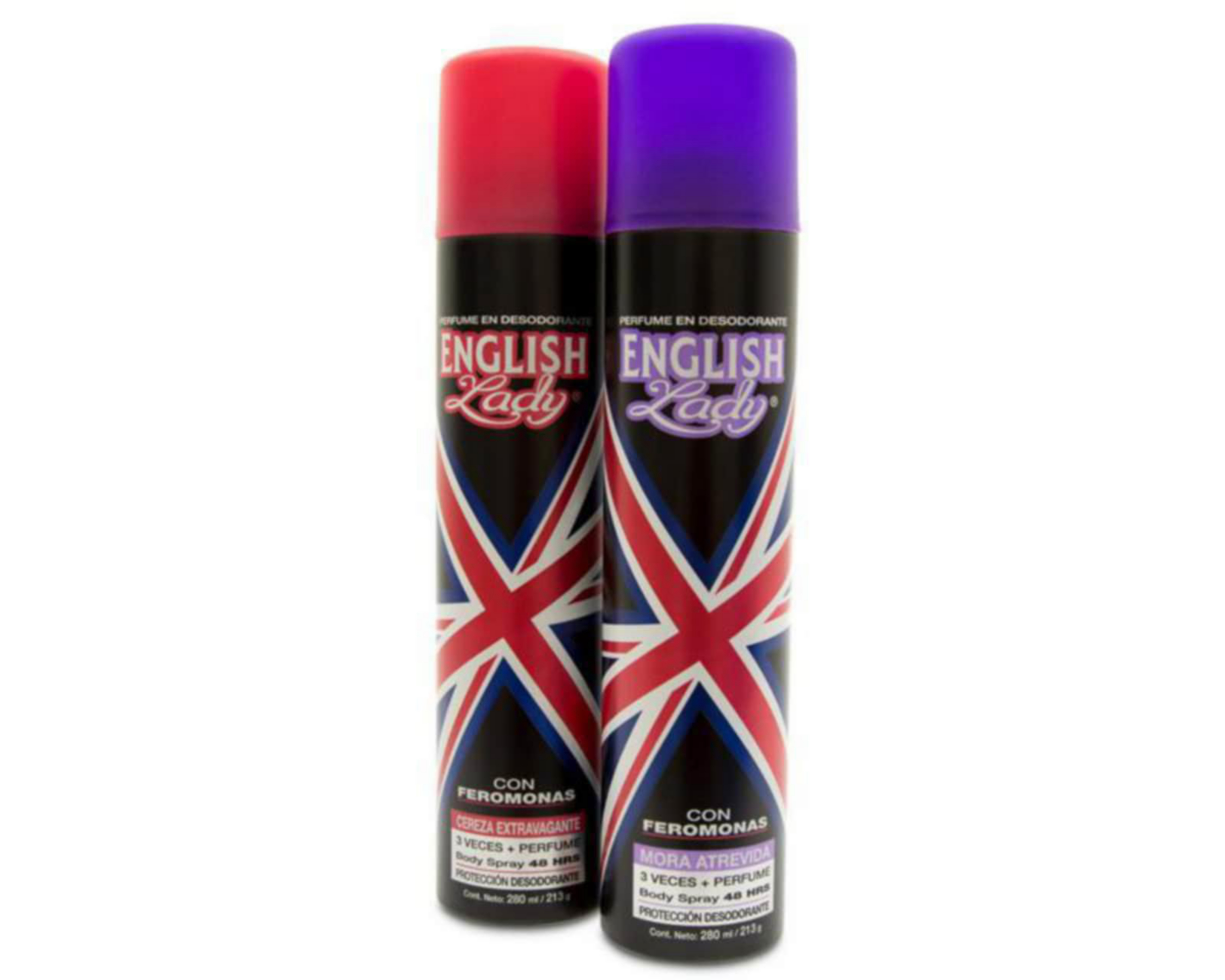 Foto 2 pulgar | Set de Desodorantes en Aerosol English Lady con Feromonas 280 ml c/u