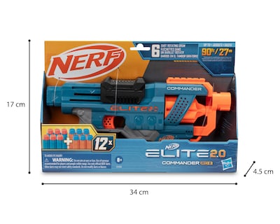 Foto 7 | Lanzadardos Nerf Elite 2.0 Commander RD-6