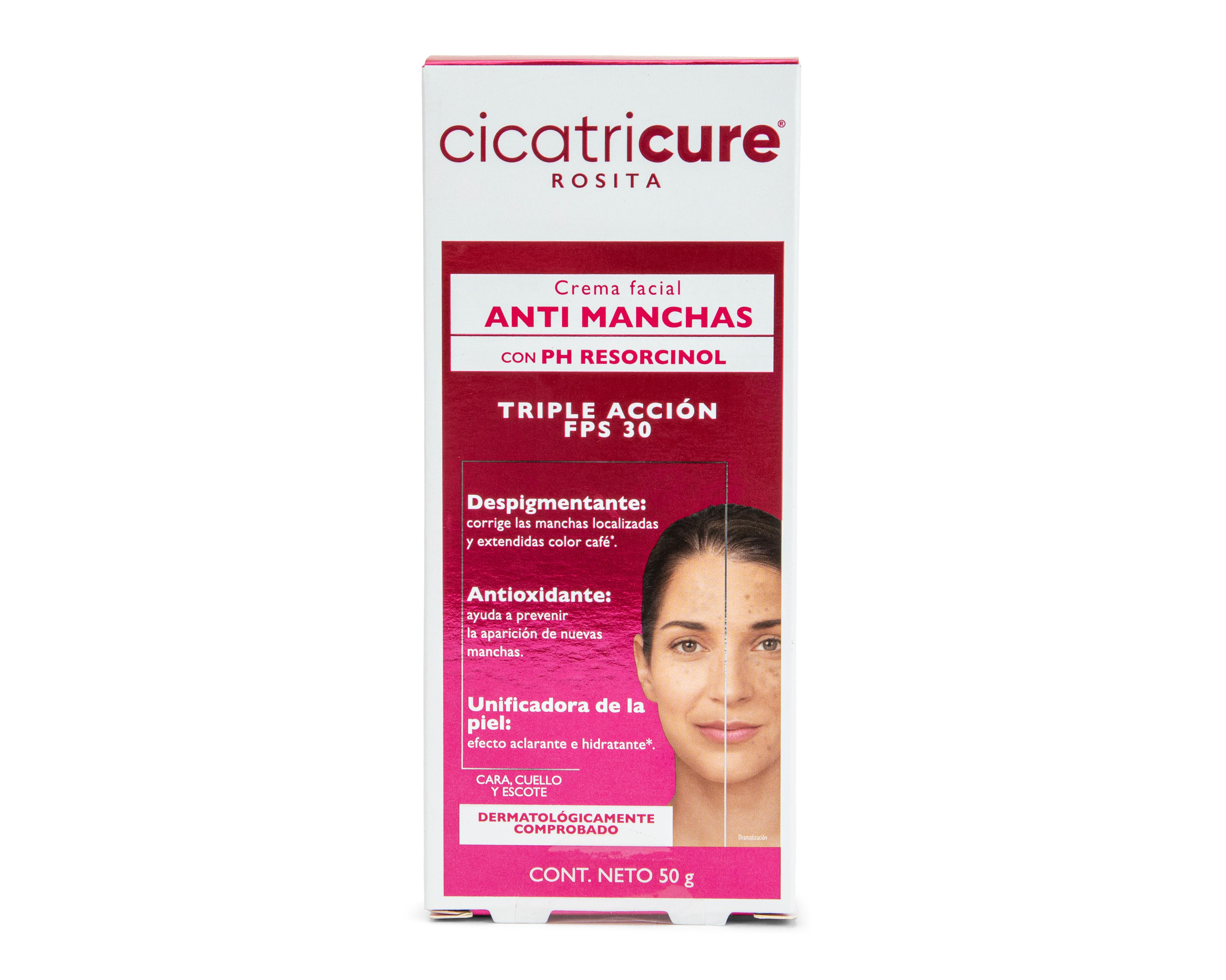 Foto 2 pulgar | Crema Facial Antimanchas Cicatricure con PH Resorcinol y FPS 30 50 g