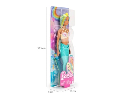 Foto 3 | Muñeca Barbie Sirena con Cabello de Colores