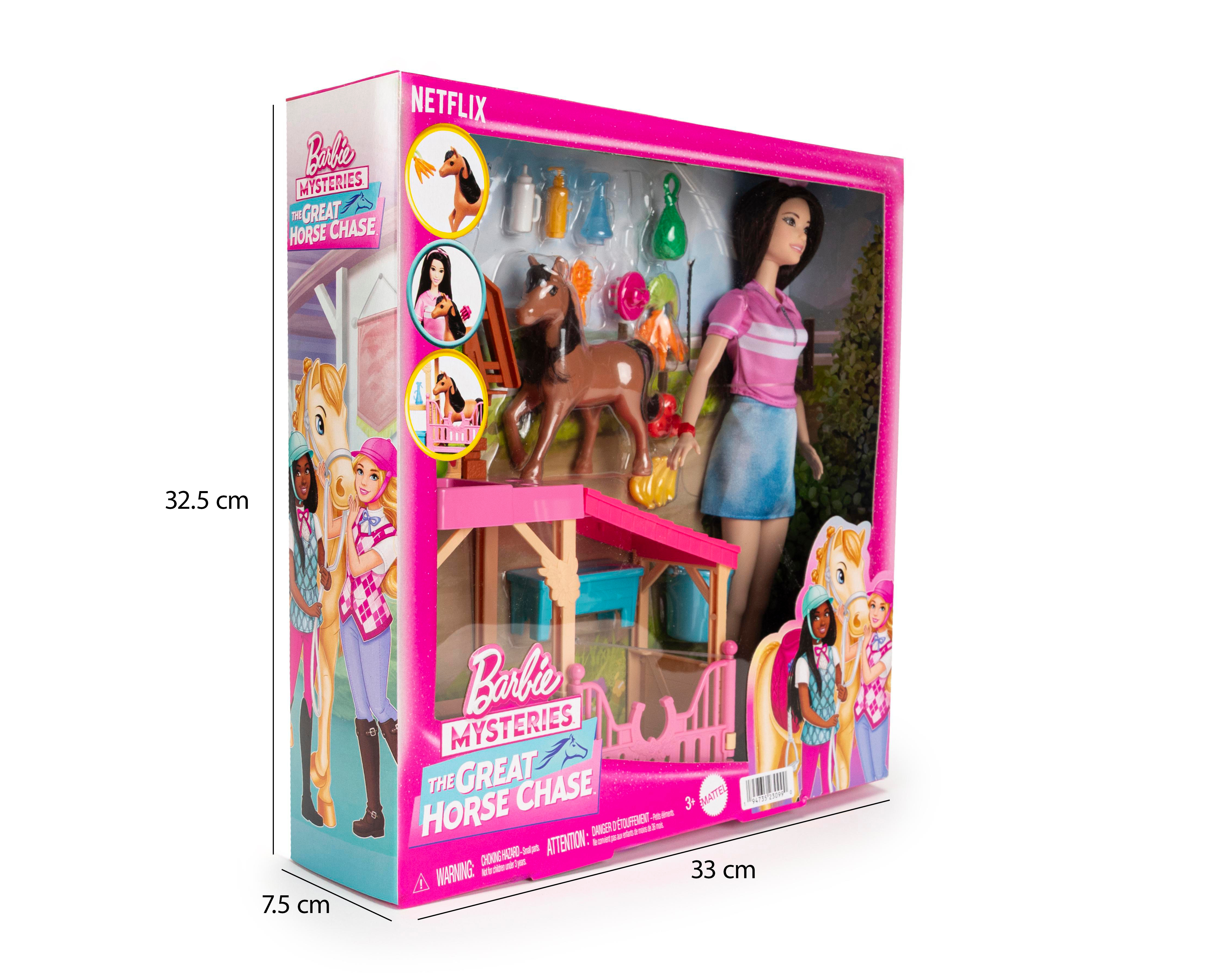 Foto 4 pulgar | Muñeca Detective Barbie la Gran Carrera de Caballos