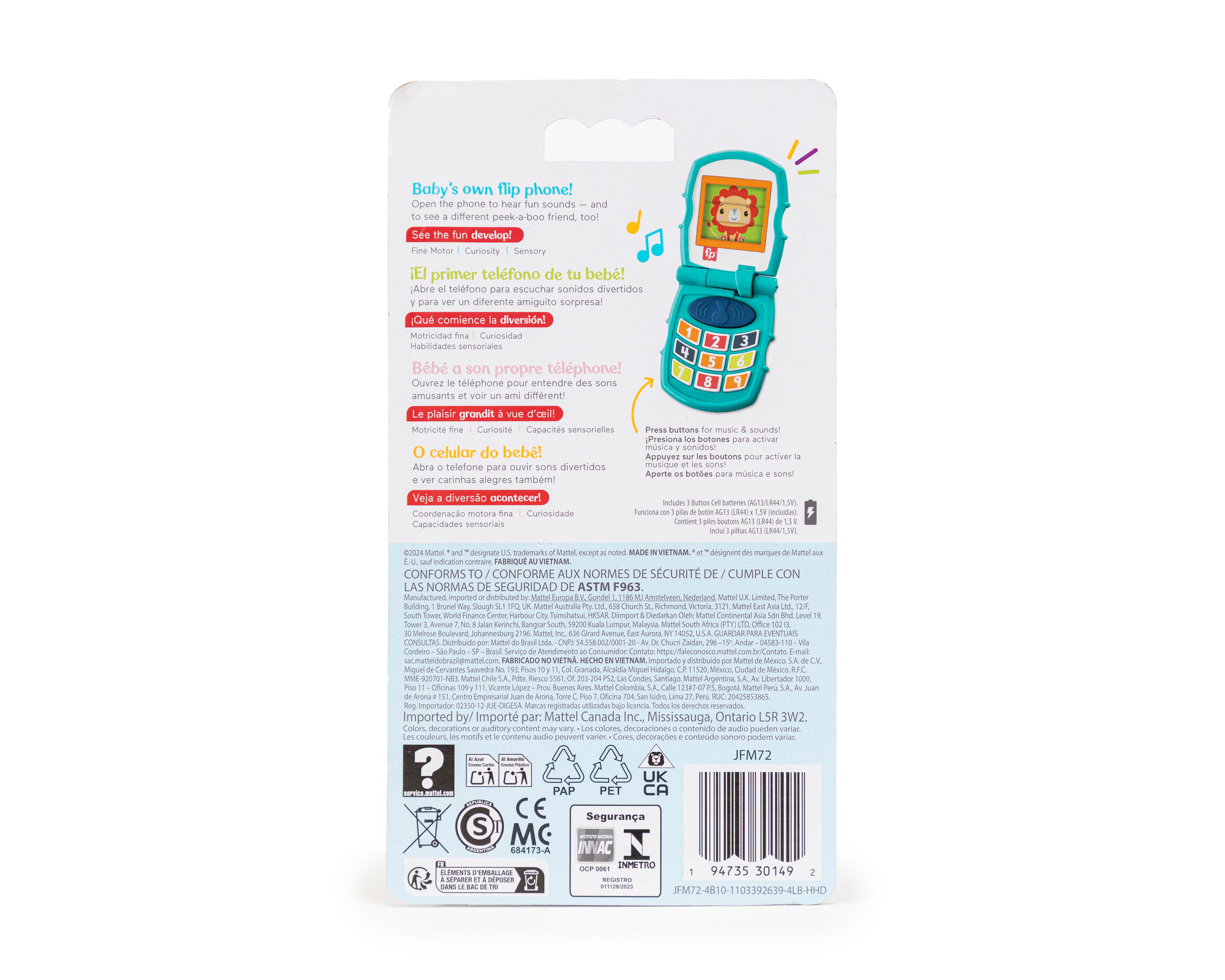 Foto 2 | Teléfono de Juguete Sonidos Divertidos Fisher-Price