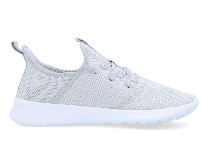 tenis adidas cloudfoam pure grises para mujer