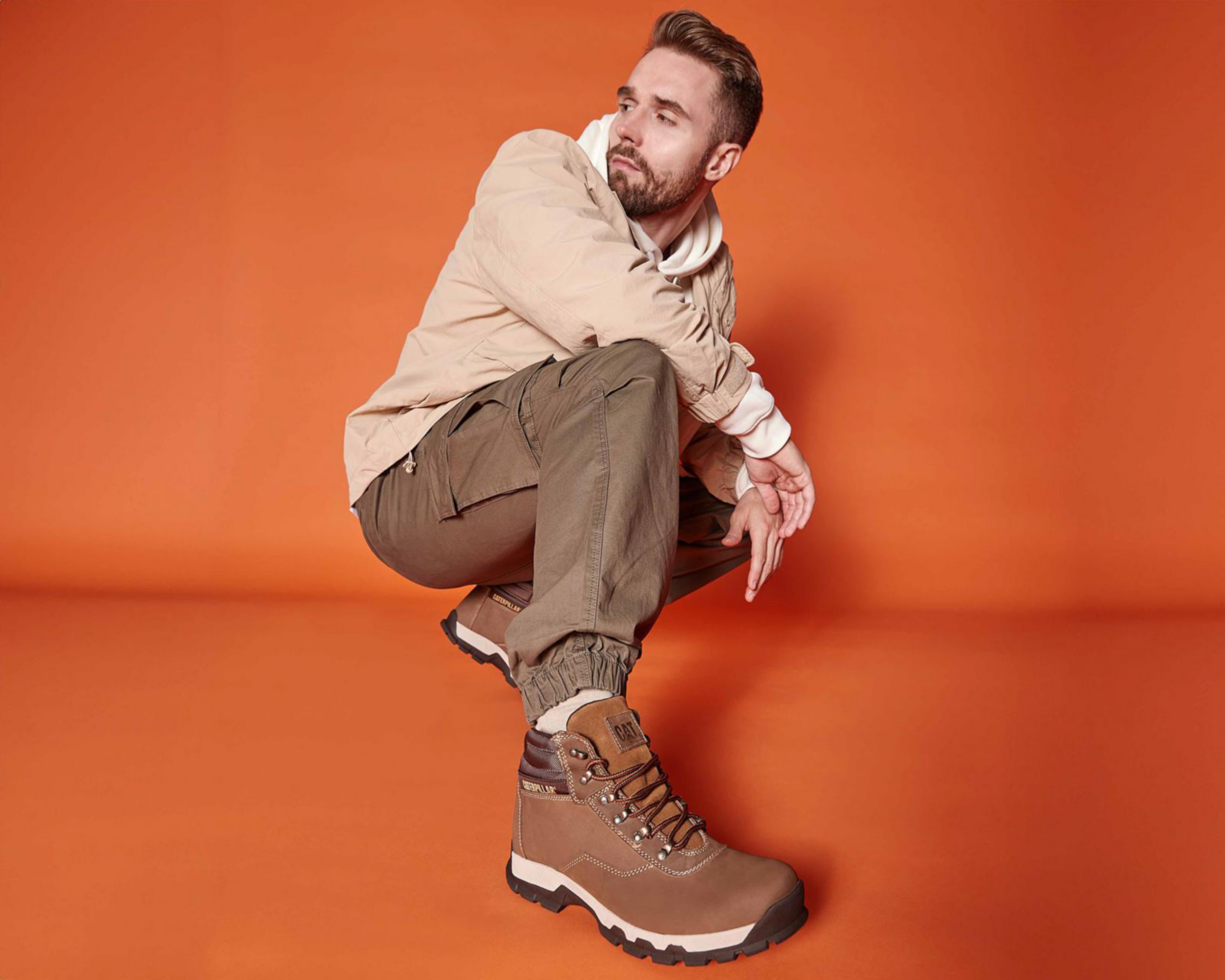 Foto 7 | Botas Outdoor CAT de Piel para Hombre