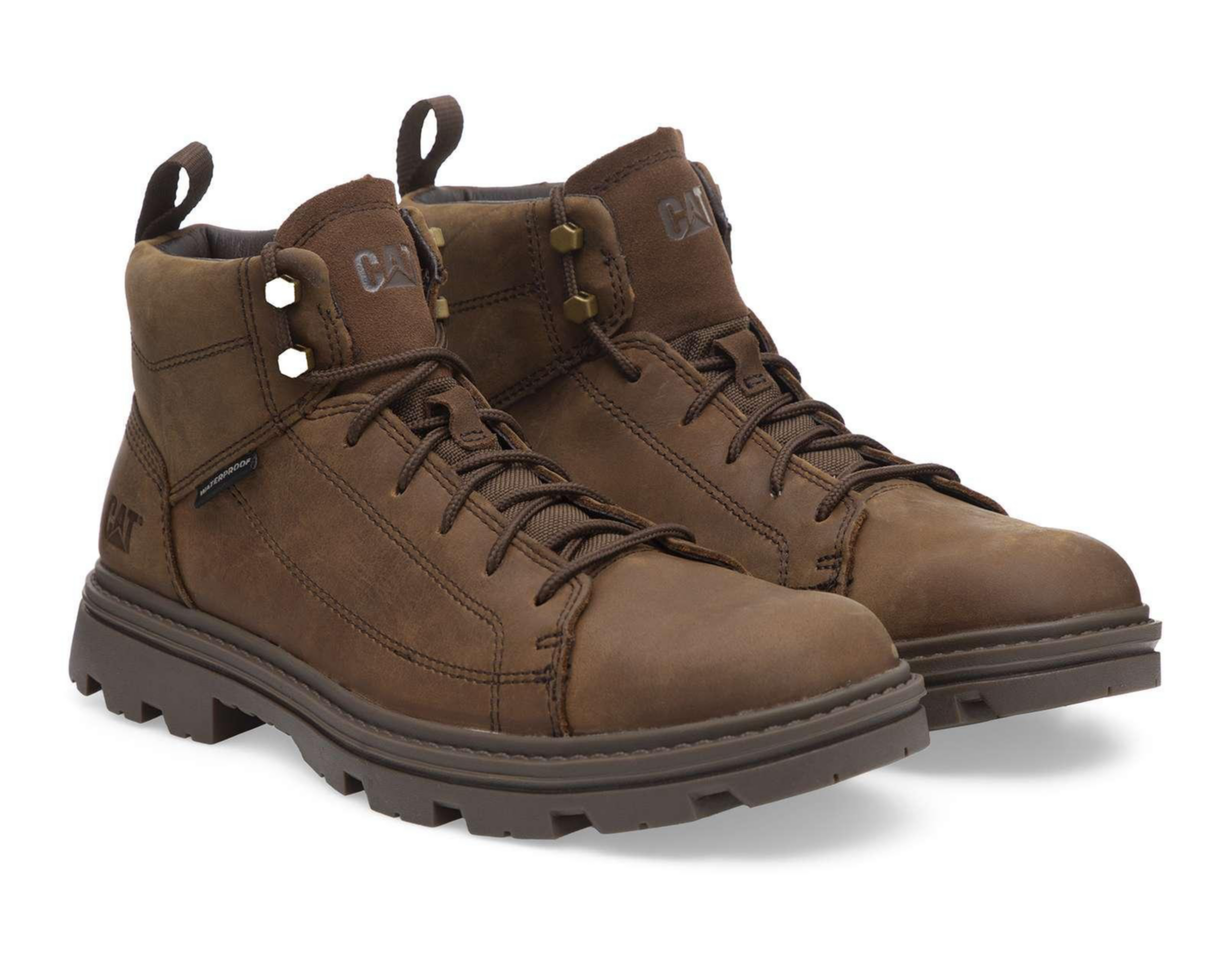 Foto 2 pulgar | Botas Outdoor CAT de Piel para Hombre