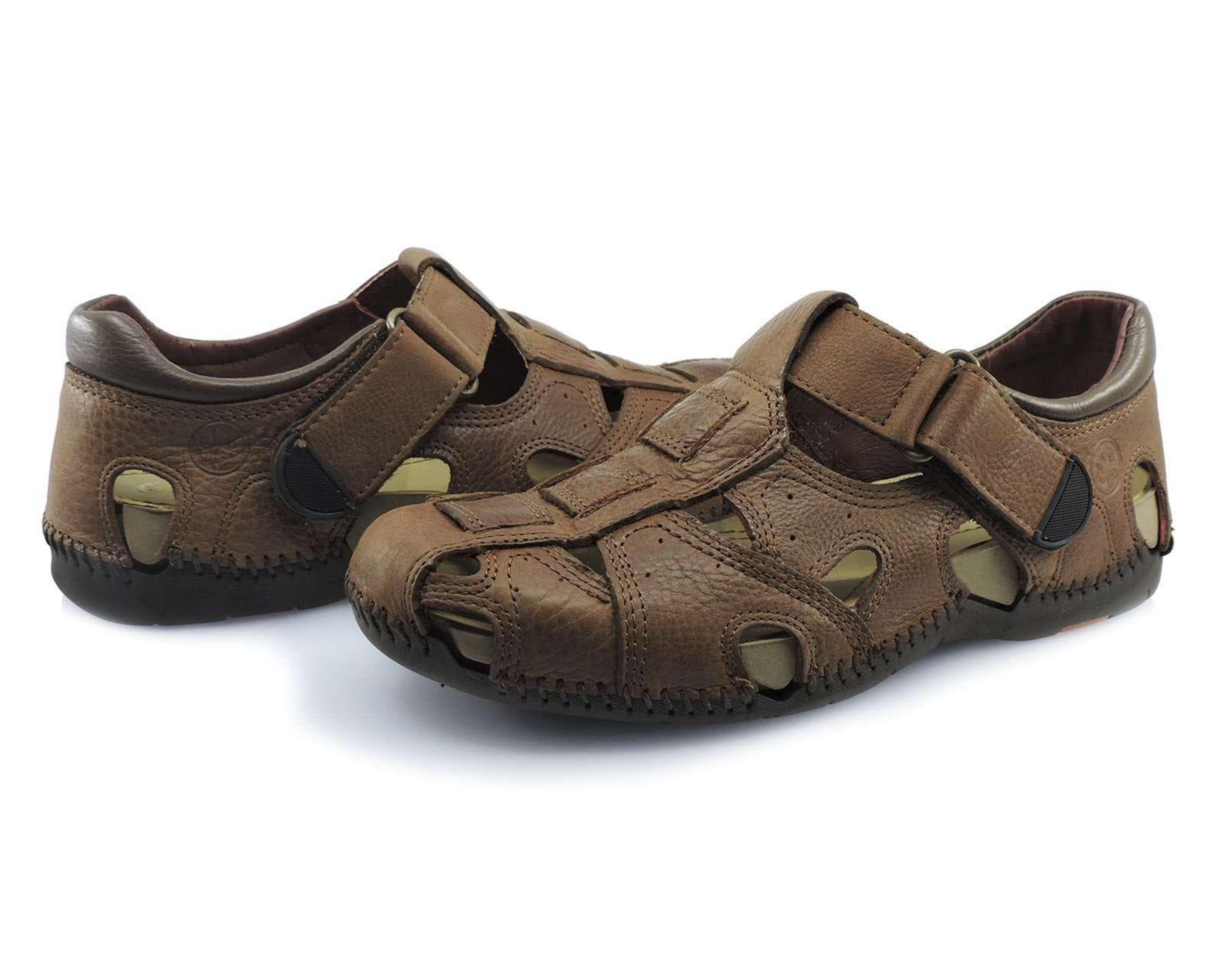 Foto 2 pulgar | Sandalias Casuales Lobo Solo de Piel para Hombre