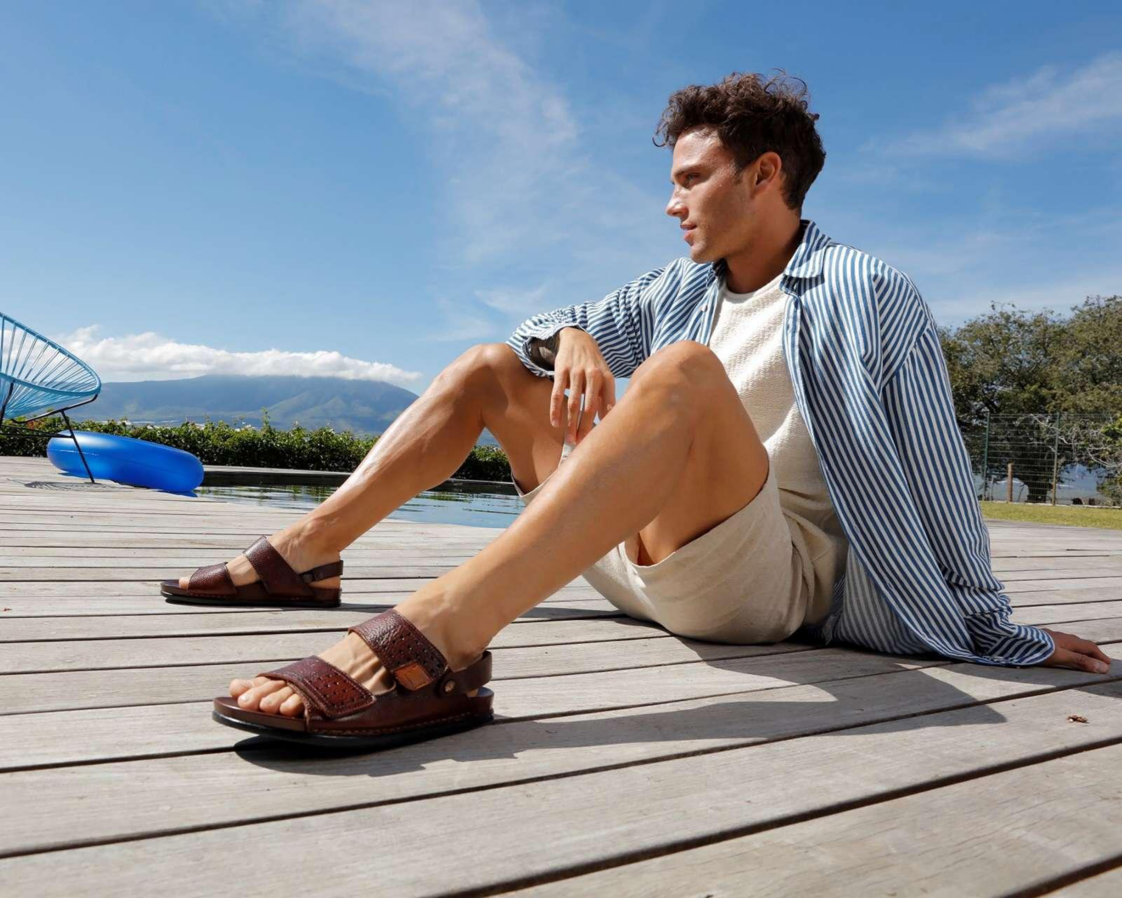 Foto 7 | Sandalias Casuales Lobo Solo de Piel para Hombre