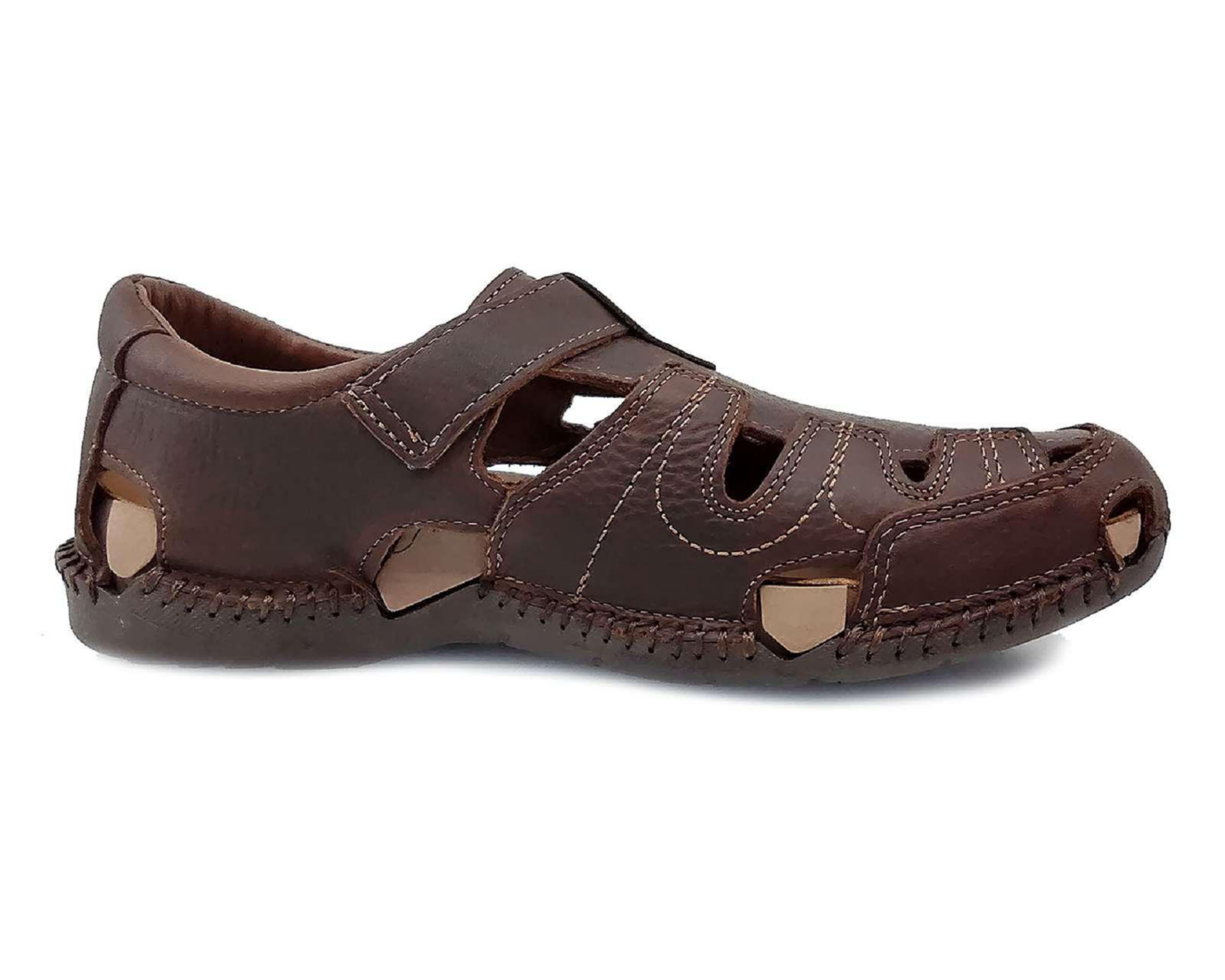 Foto 5 pulgar | Sandalias Casuales Lobo Solo de Piel para Hombre