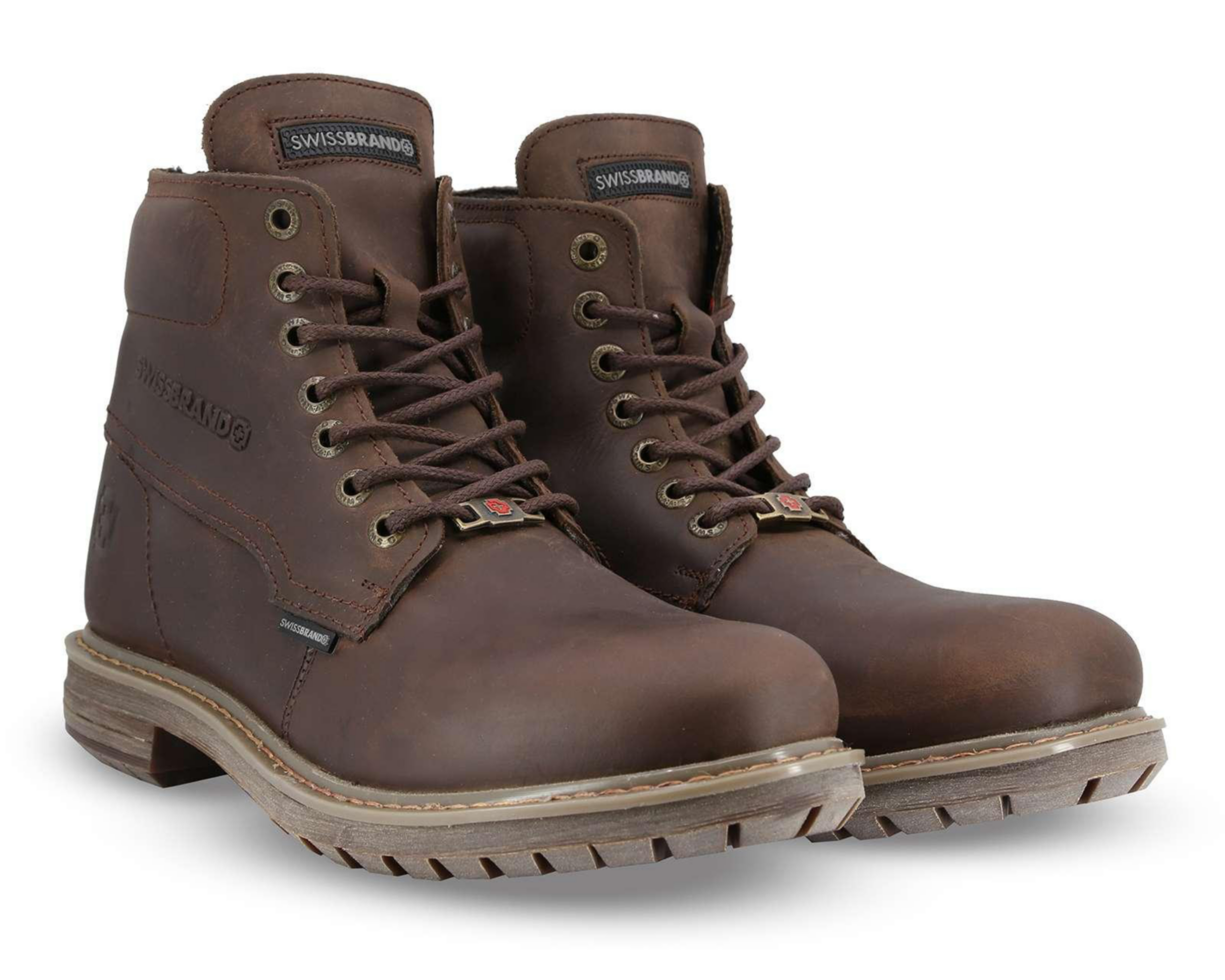 Foto 2 pulgar | Botas de Trabajo Swissbrand de Piel para Hombre