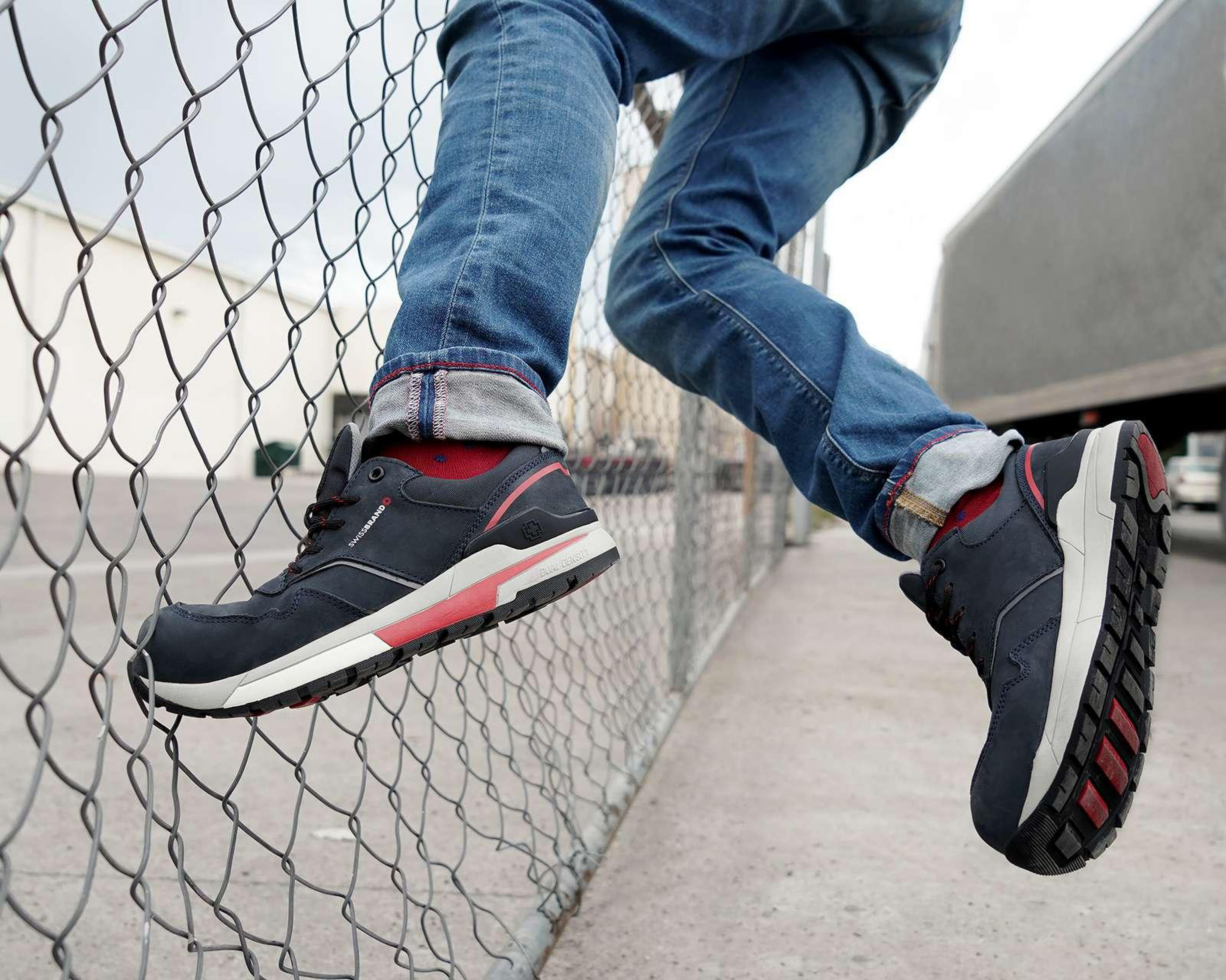 Foto 7 | Zapatos de Trabajo Swissbrand de Piel para Hombre