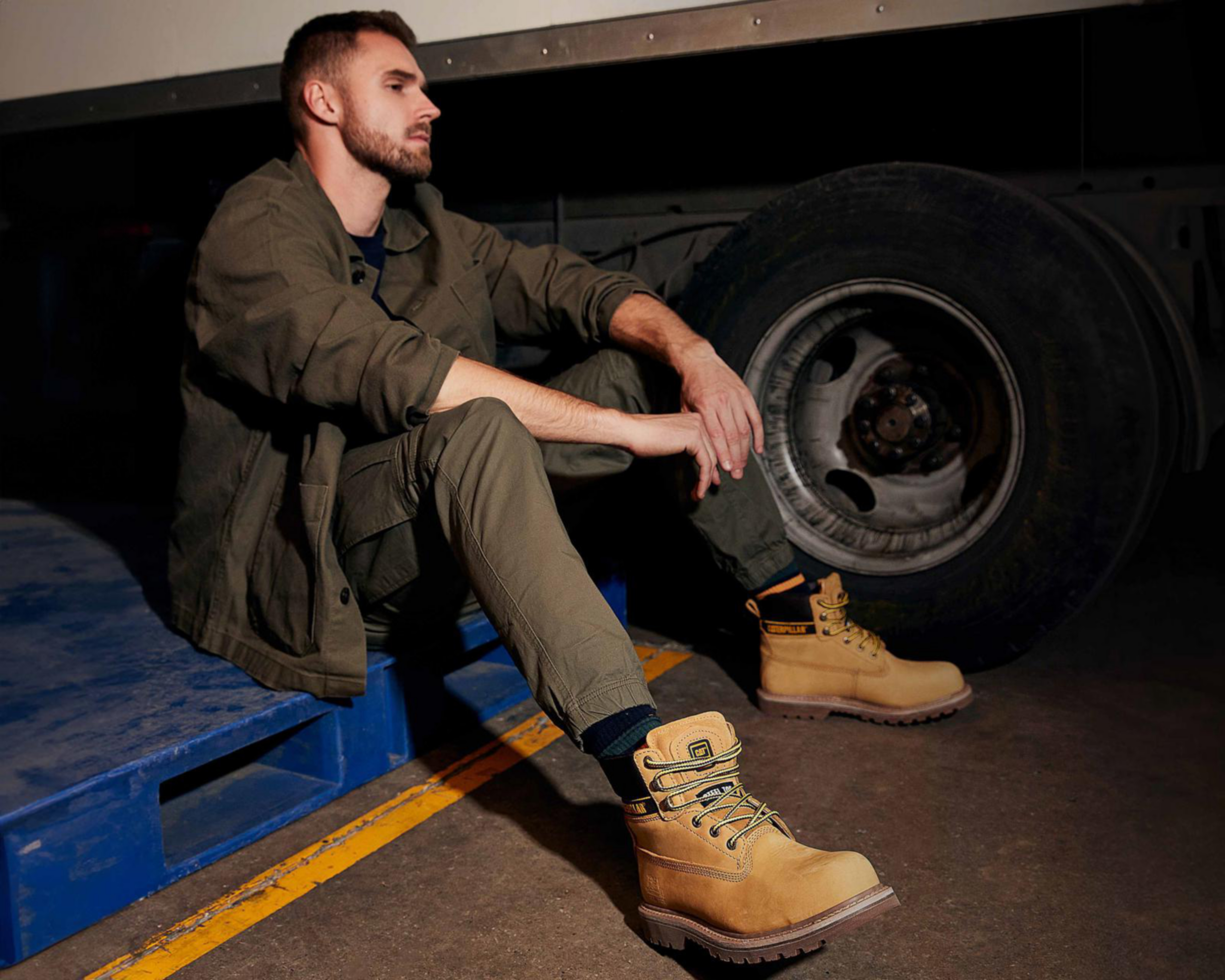 Foto 7 | Botas Industriales ST CAT de Piel para Hombre