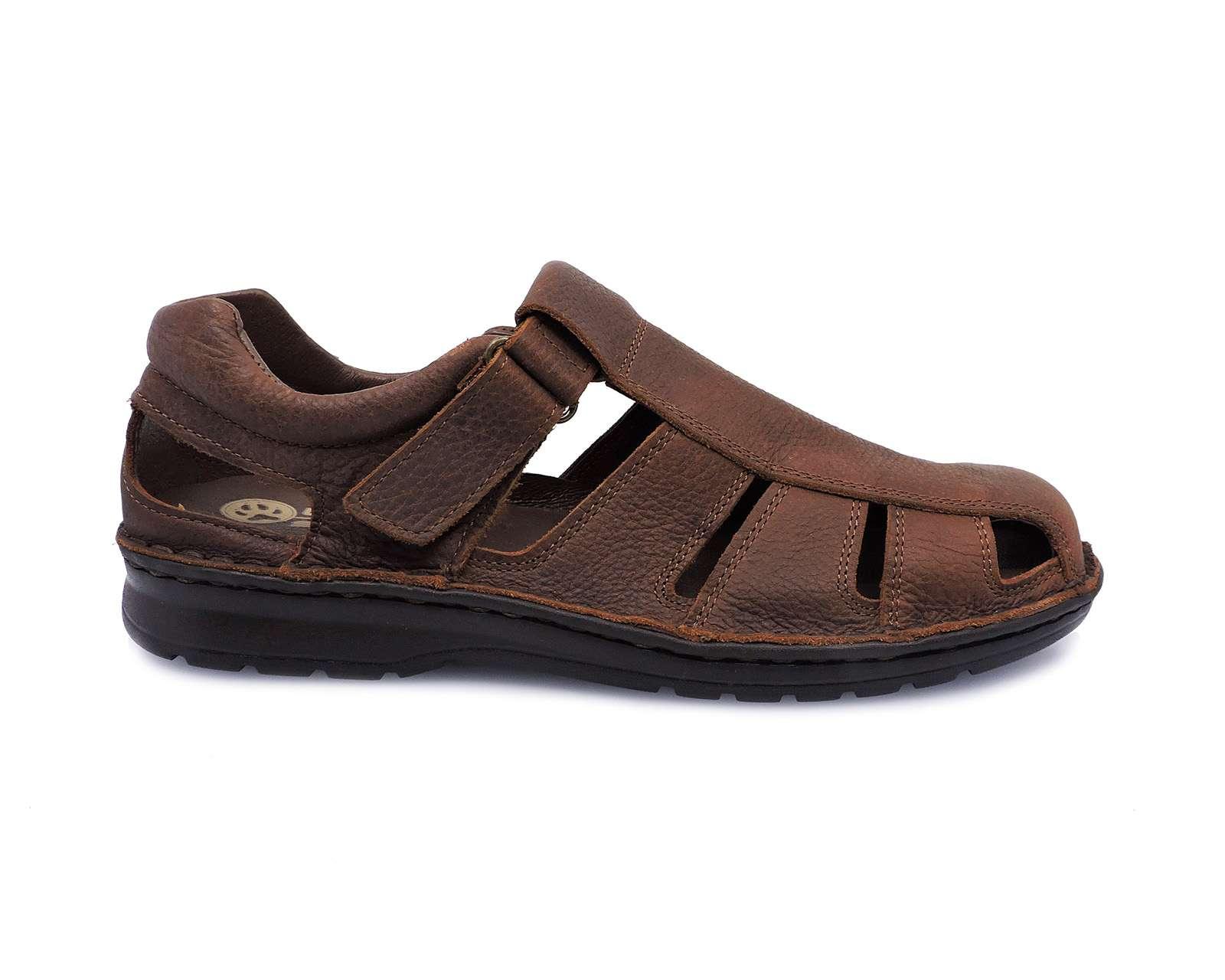 Foto 4 pulgar | Sandalias Casuales Lobo Solo de Piel para Hombre