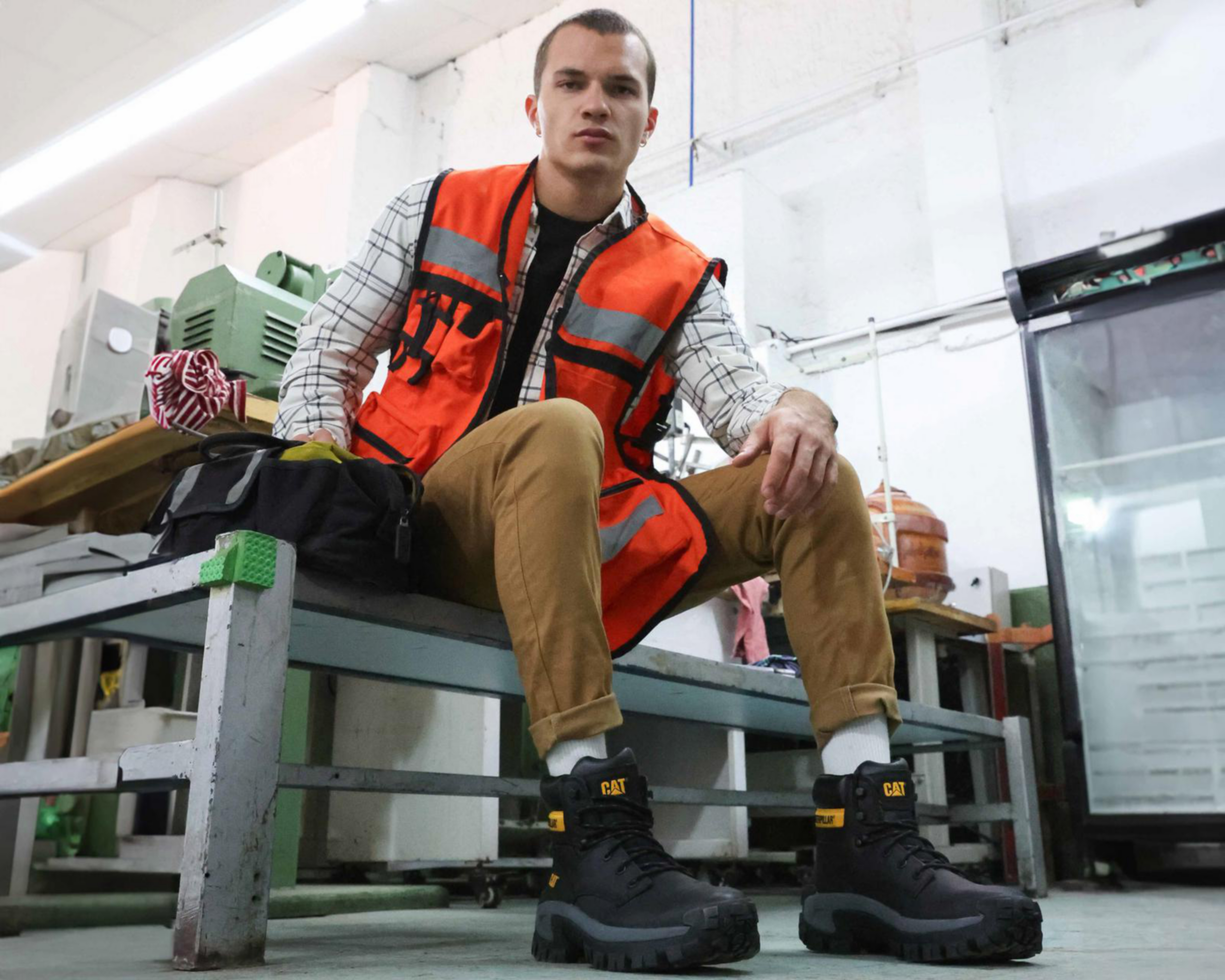 Foto 7 | Botas Industriales ST CAT de Piel para Hombre