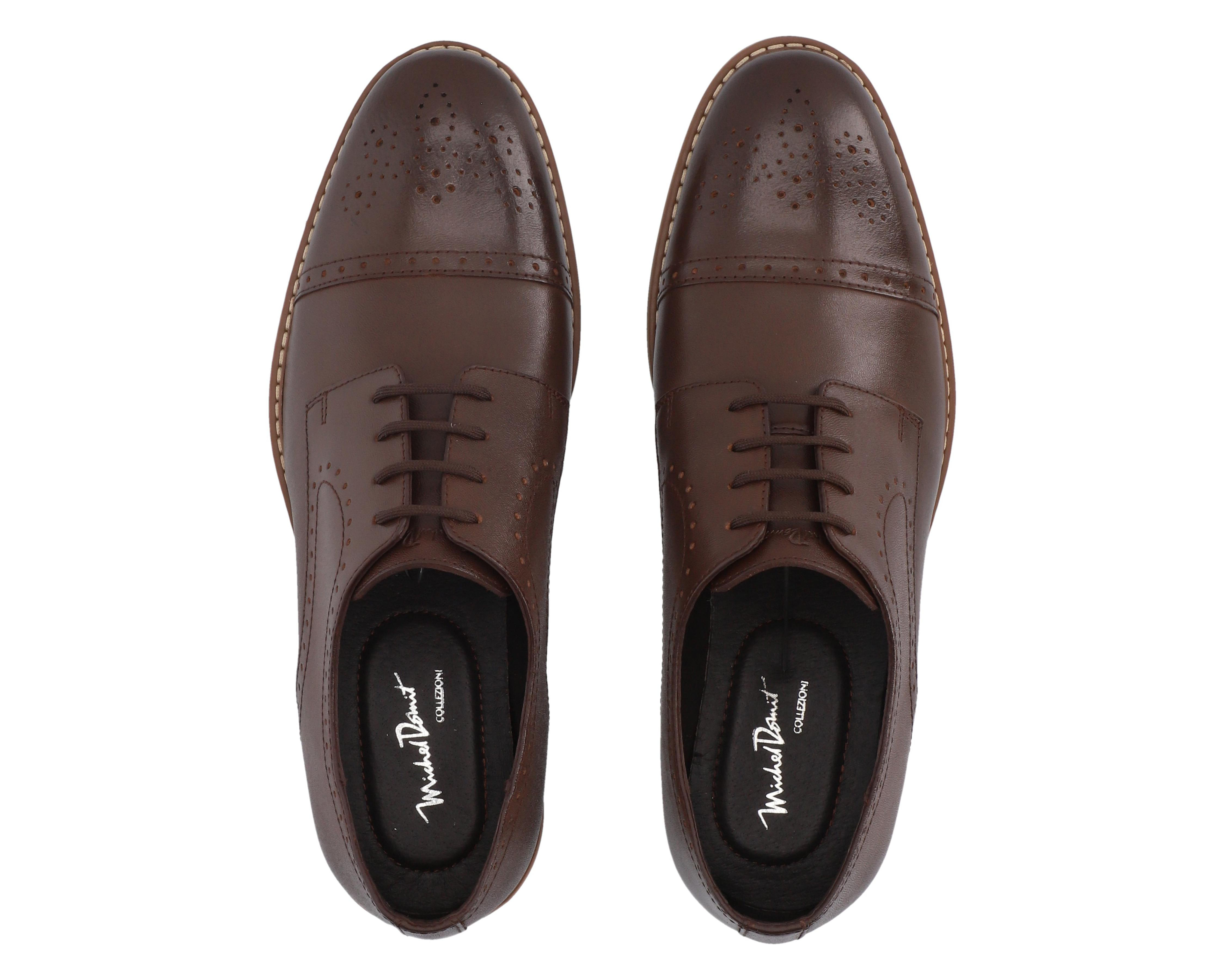 Foto 4 pulgar | Zapatos Casuales Michel Domit de Piel para Hombre