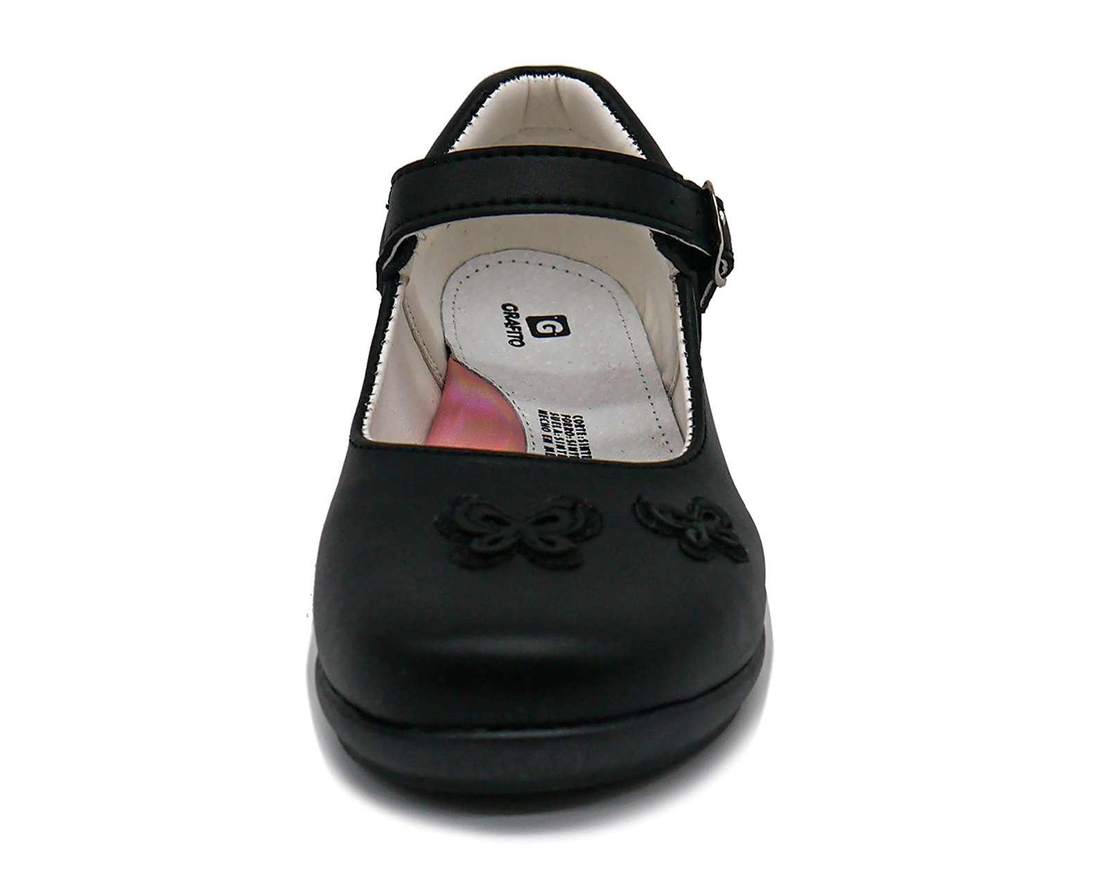 Foto 3 pulgar | Zapatos Escolares Grafito para Niña