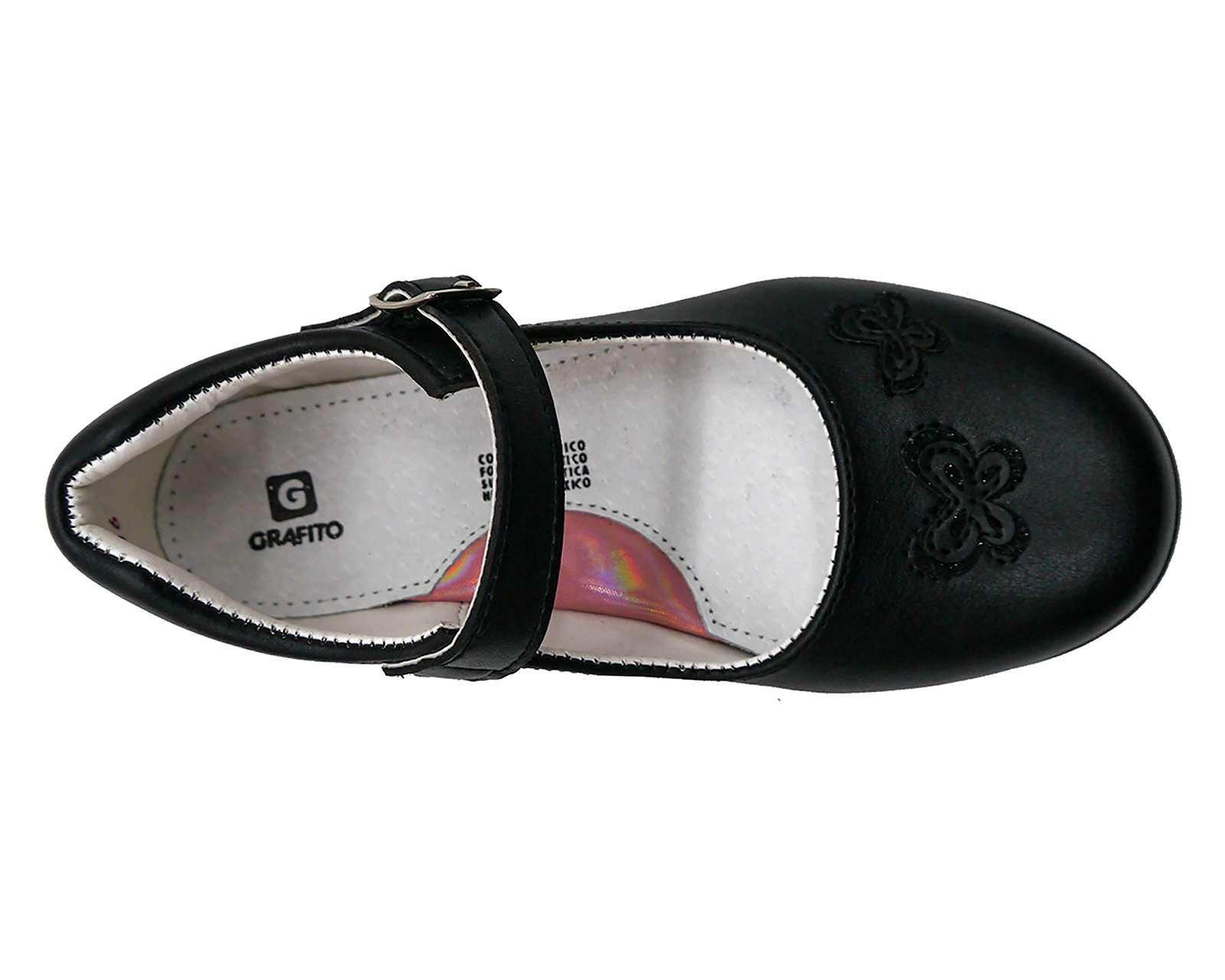 Foto 5 pulgar | Zapatos Escolares Grafito para Niña