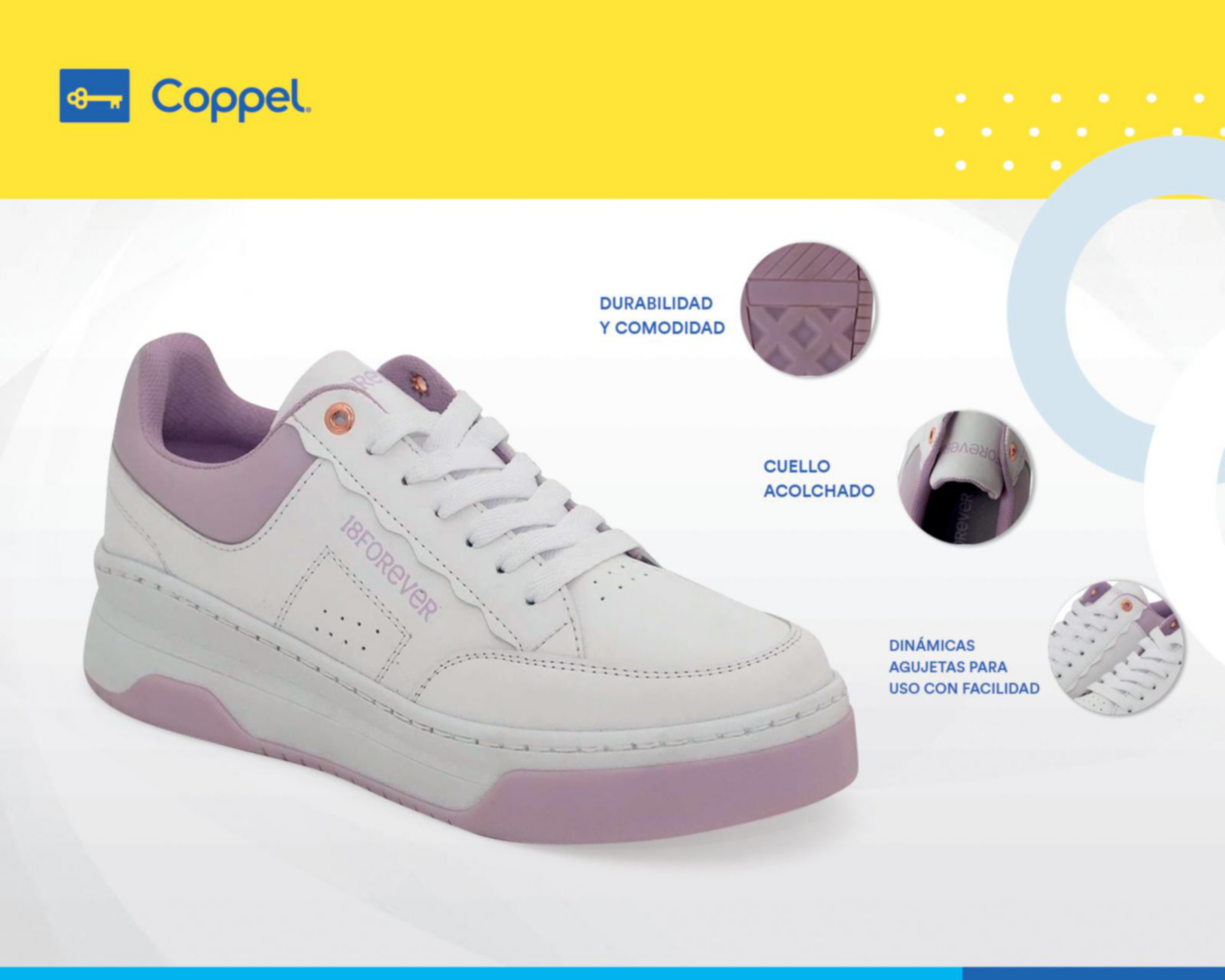 Foto 8 | Tenis Casuales 18 Forever para Mujer