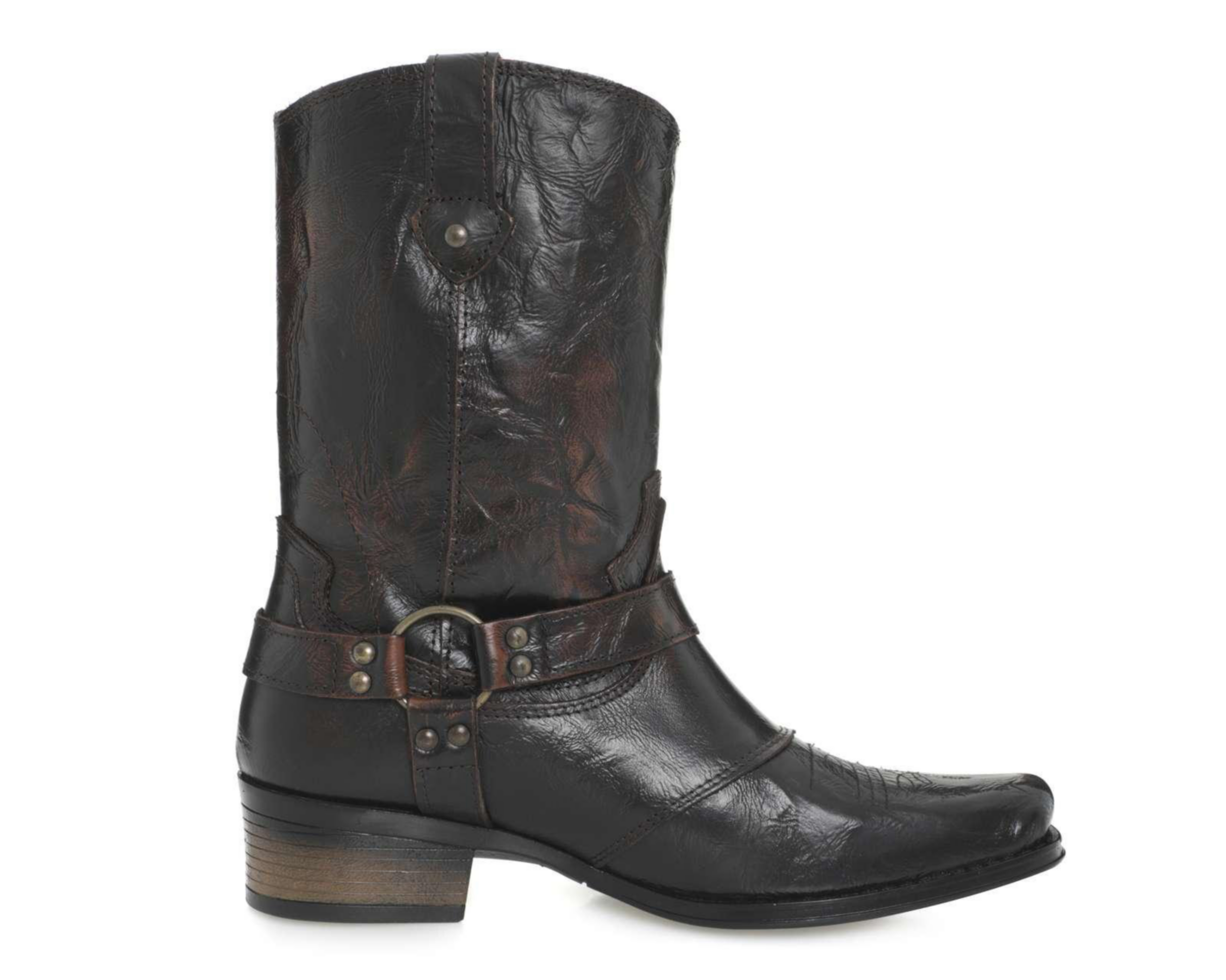 Foto 4 pulgar | Botas Vaqueras Navajo de Piel para Hombre
