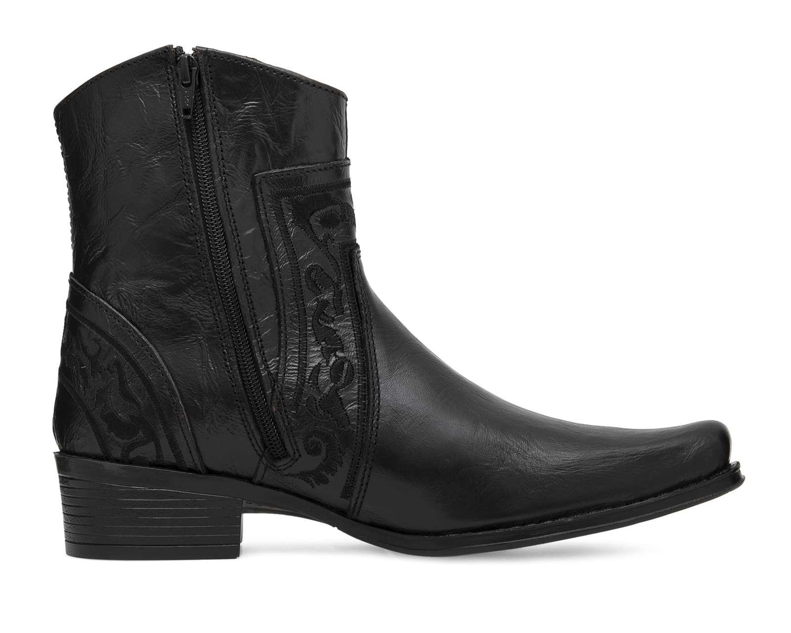 Foto 4 | Botas Vaqueras Navajo de Piel para Hombre