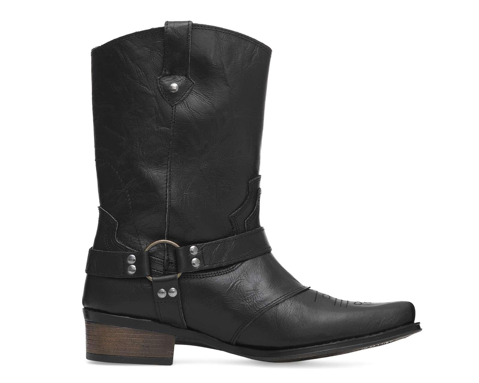 Foto 4 | Botas Vaqueras Navajo de Piel para Hombre