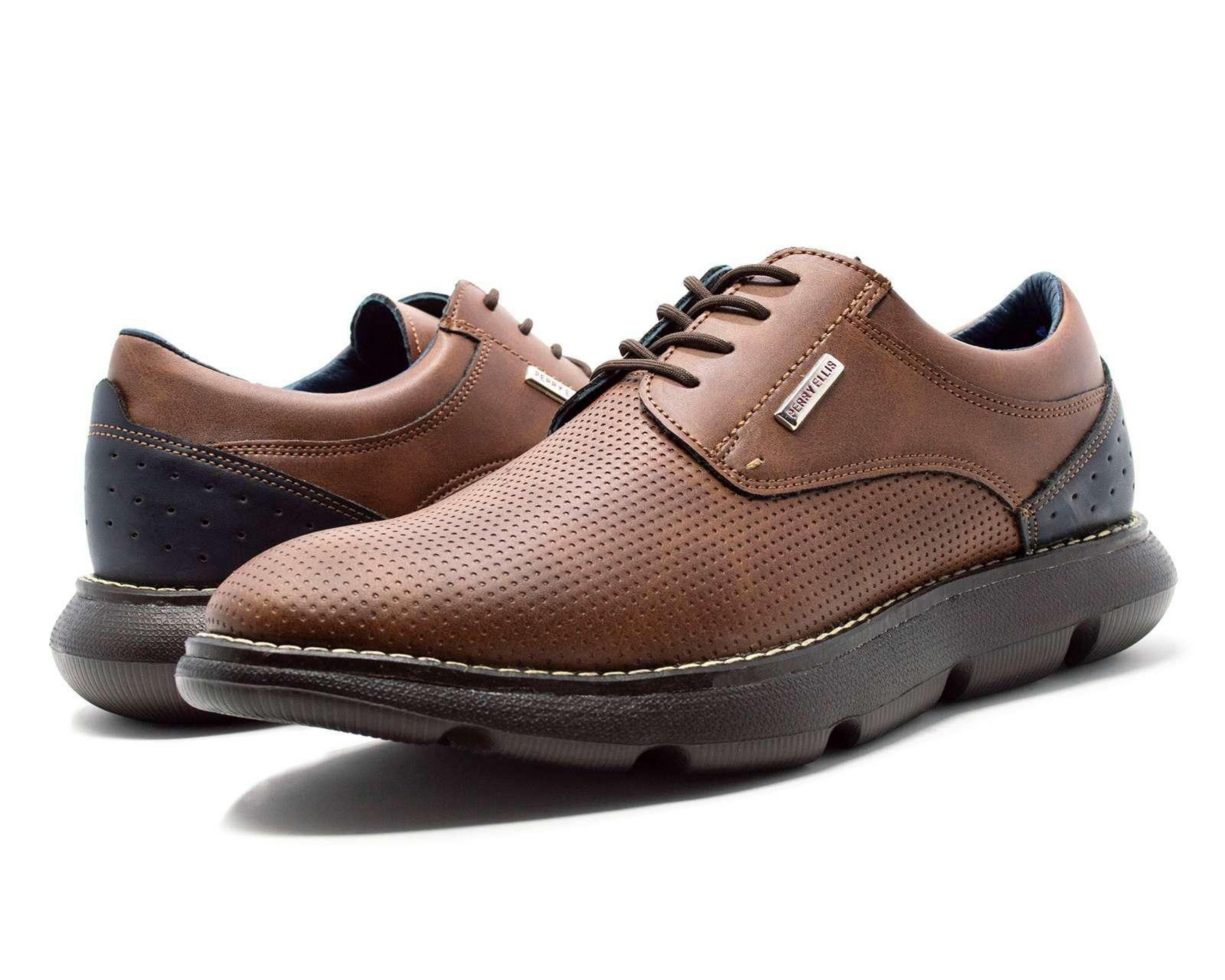 Foto 1 | Zapatos Casuales Perry Ellis de Piel para Hombre