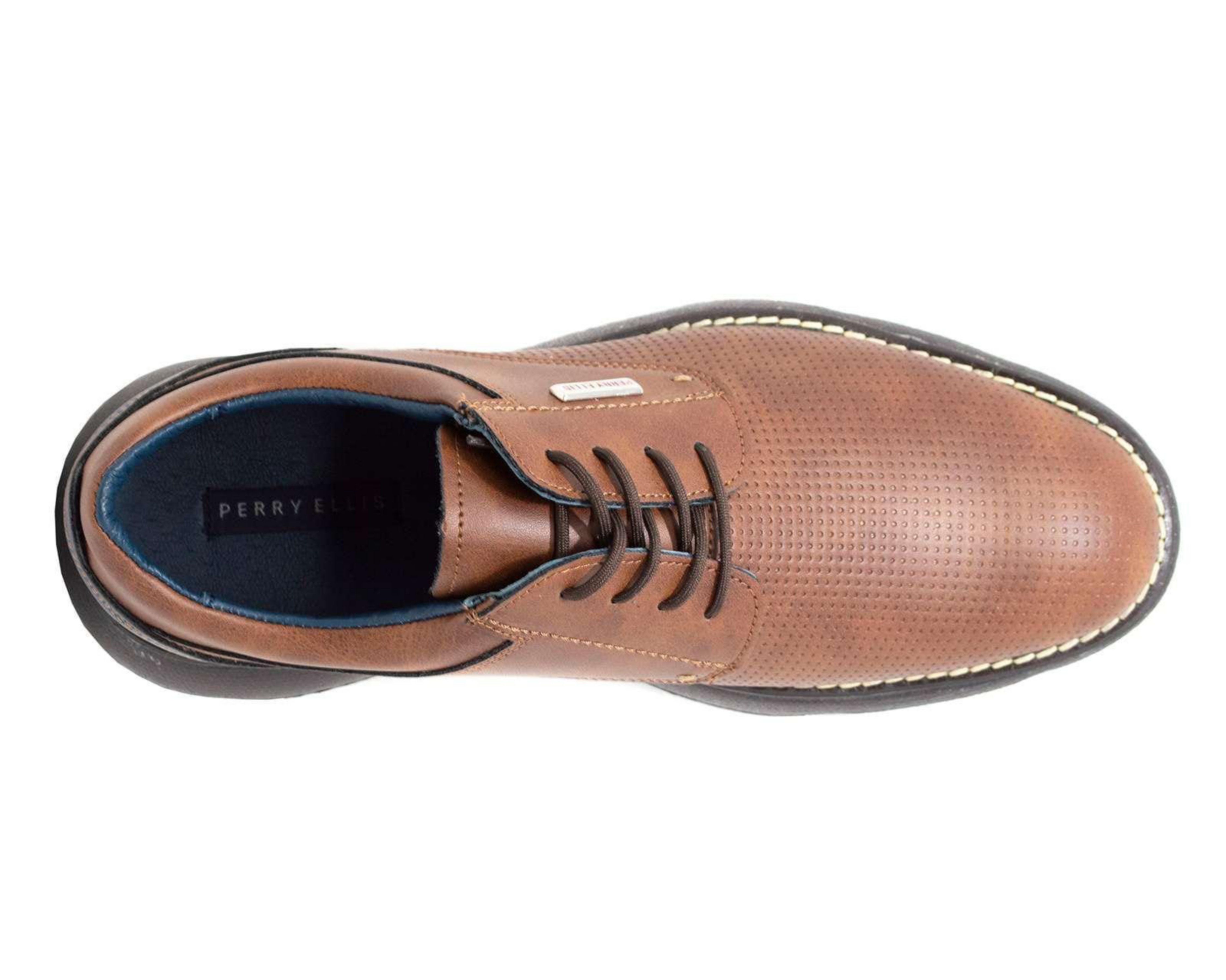 Foto 4 pulgar | Zapatos Casuales Perry Ellis de Piel para Hombre