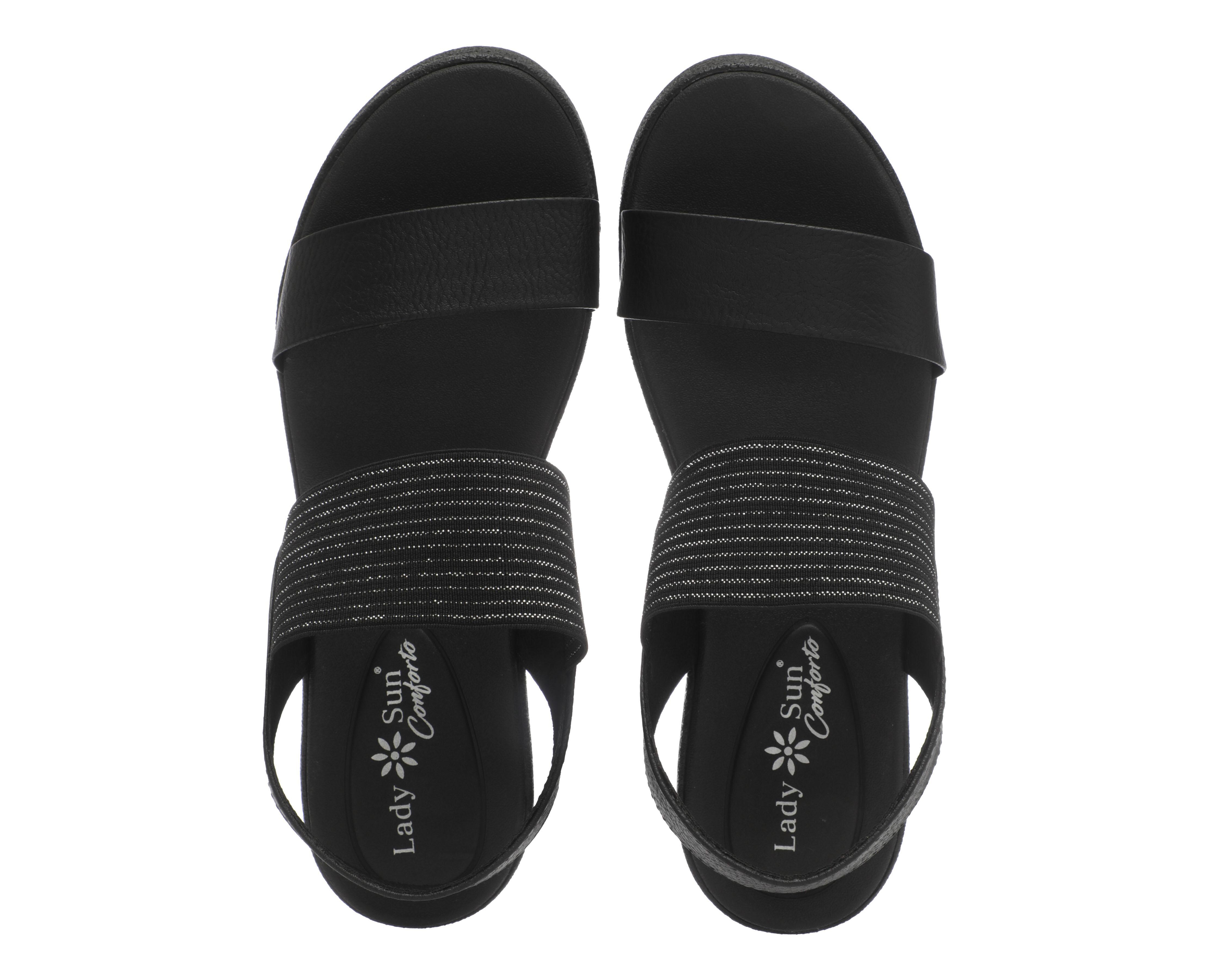 Sandalias marca lady sun conforto color negro para online mujer