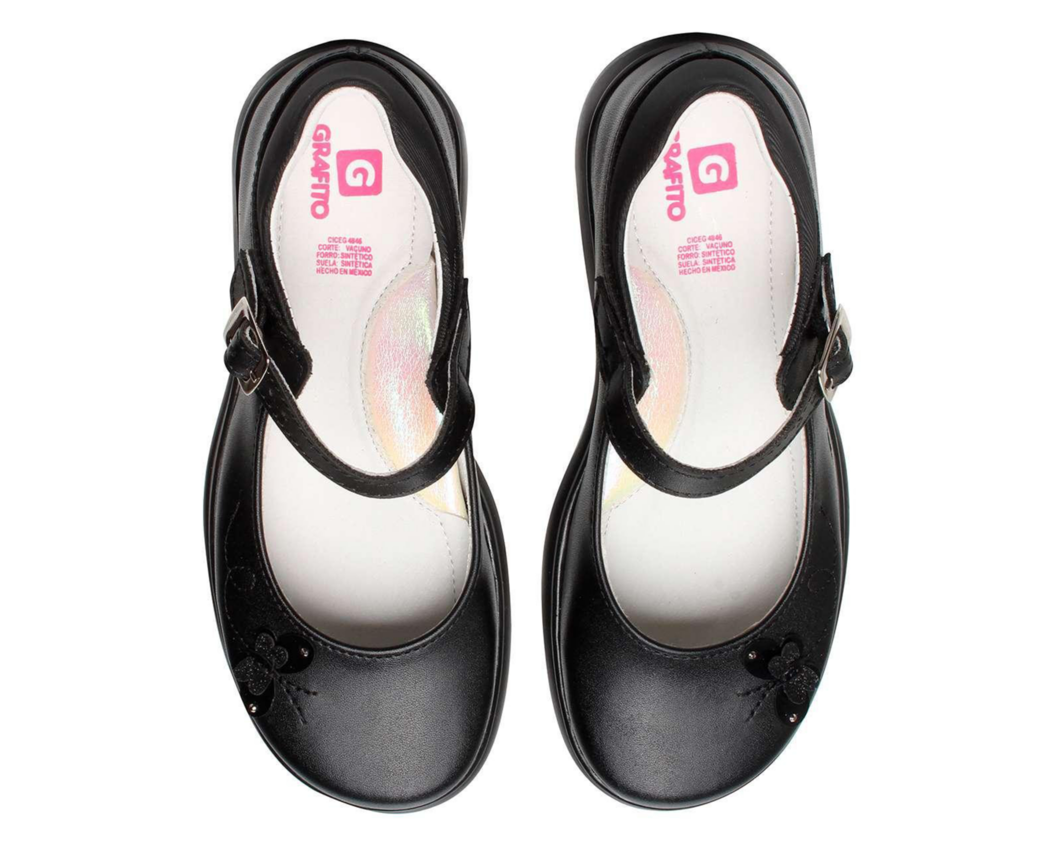 Foto 4 pulgar | Zapatos Escolares Grafito para Niña