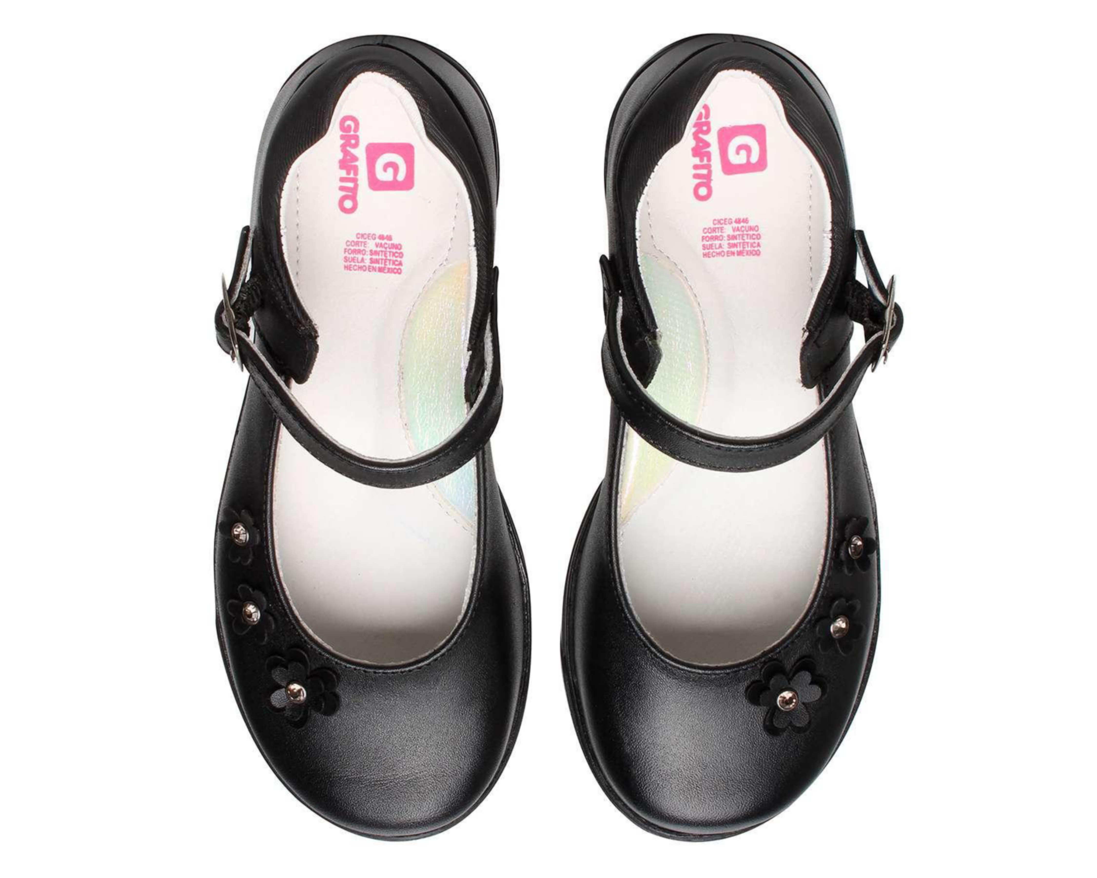 Foto 4 pulgar | Zapatos Escolares Grafito para Niña