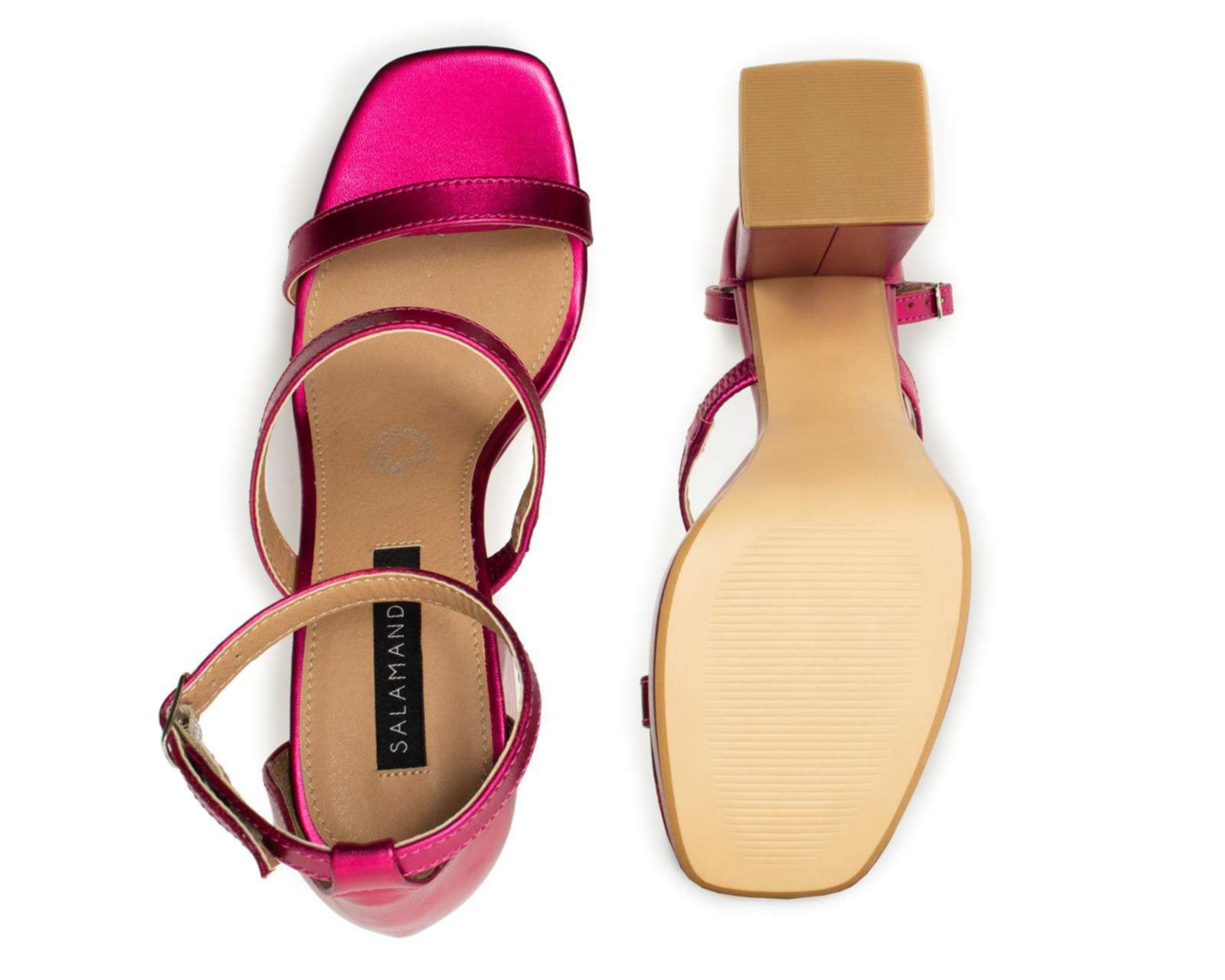 Foto 3 pulgar | Sandalias de Tacón Salamandra para Mujer