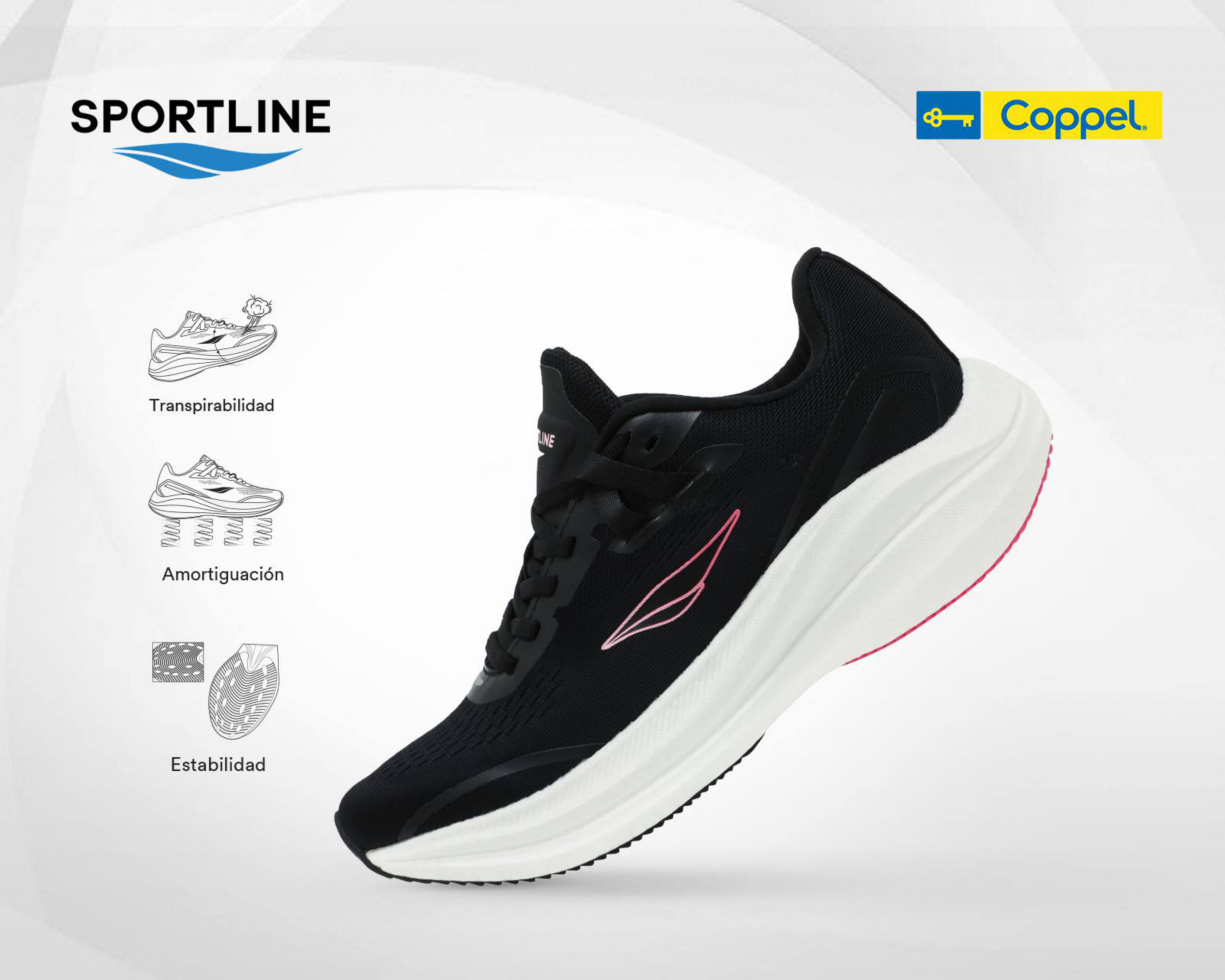 Foto 7 | Tenis para Correr Sportline para Mujer