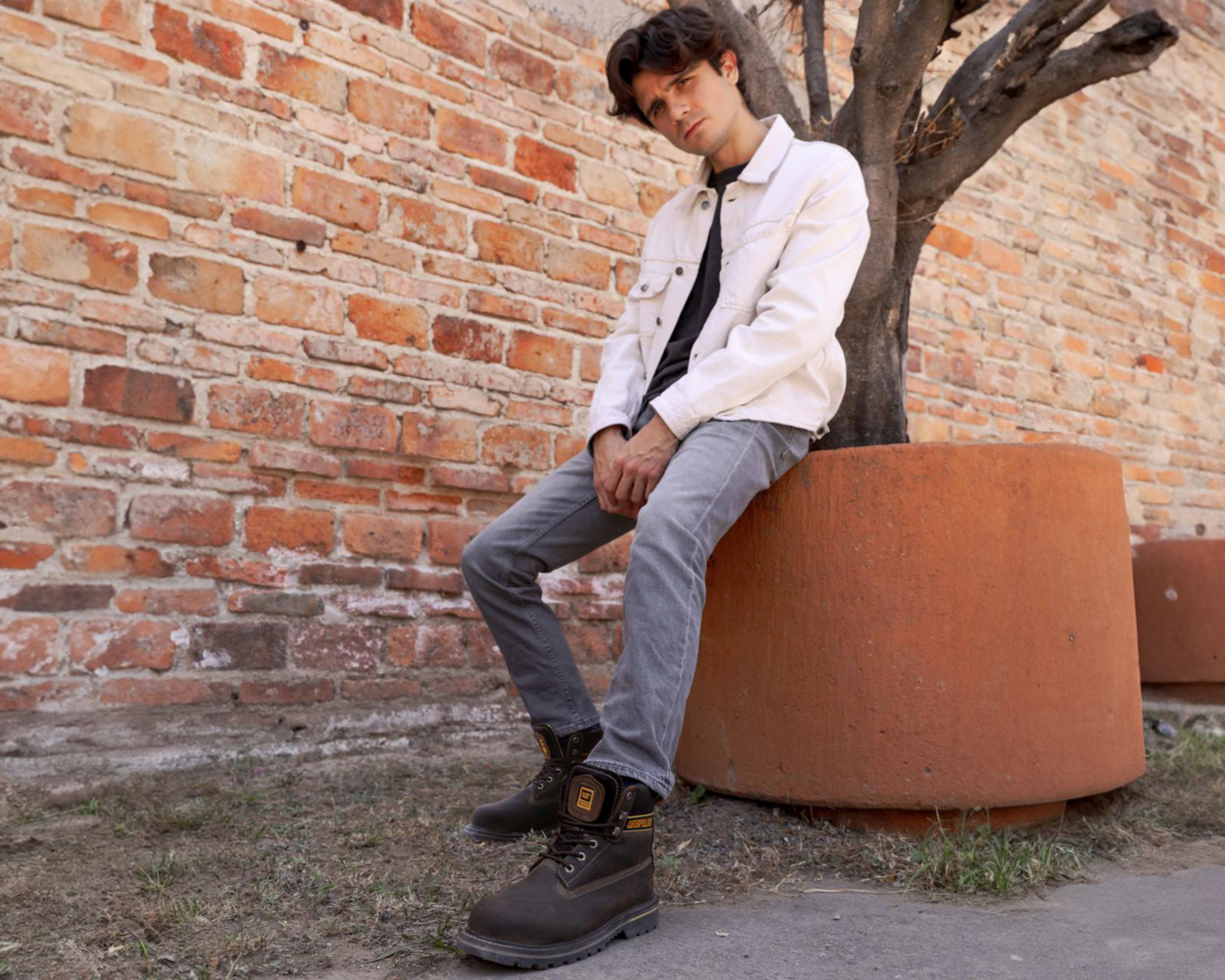 Foto 7 | Botas Industriales ST CAT de Piel para Hombre