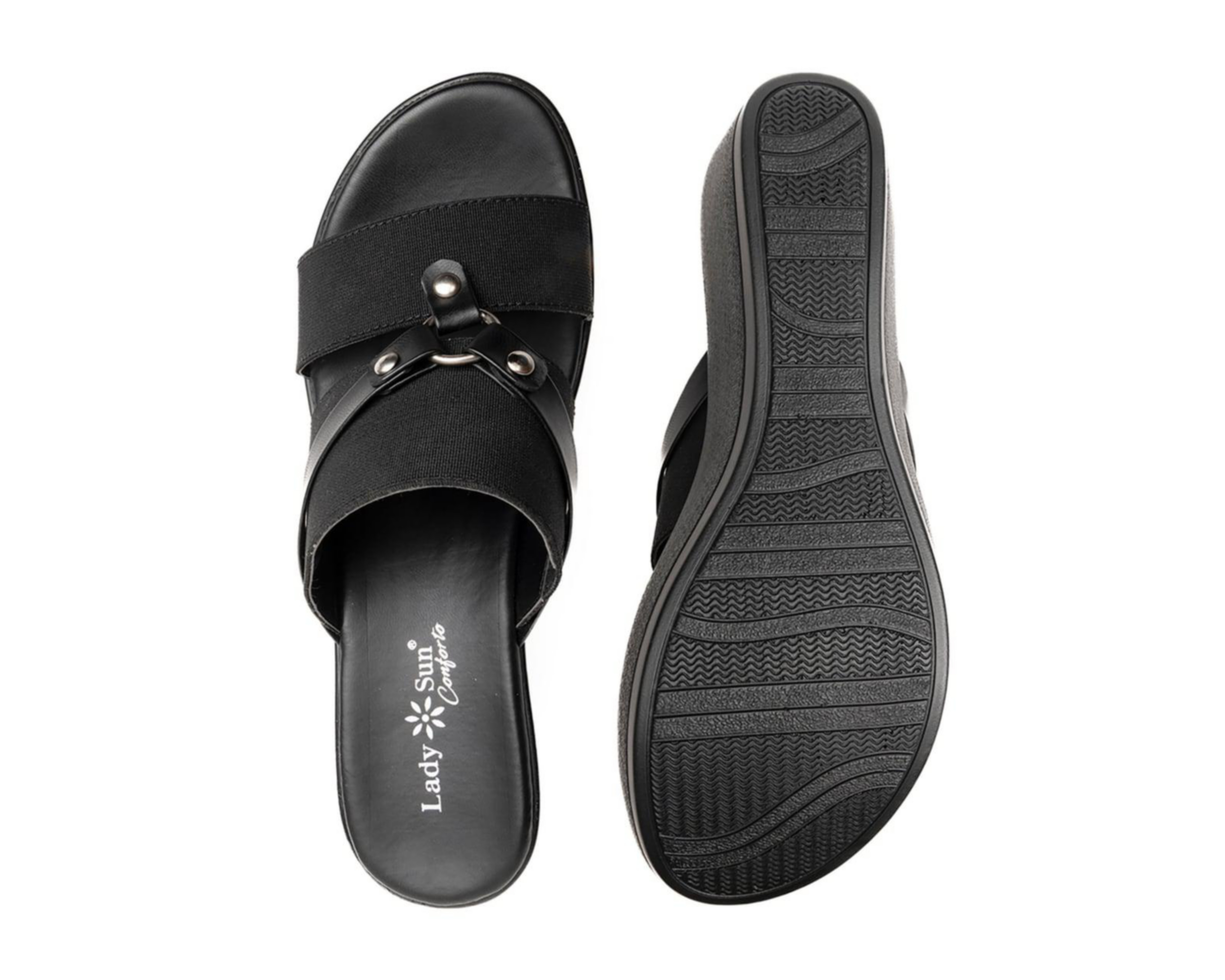 Sandalias marca lady sun conforto color negro best sale para mujer