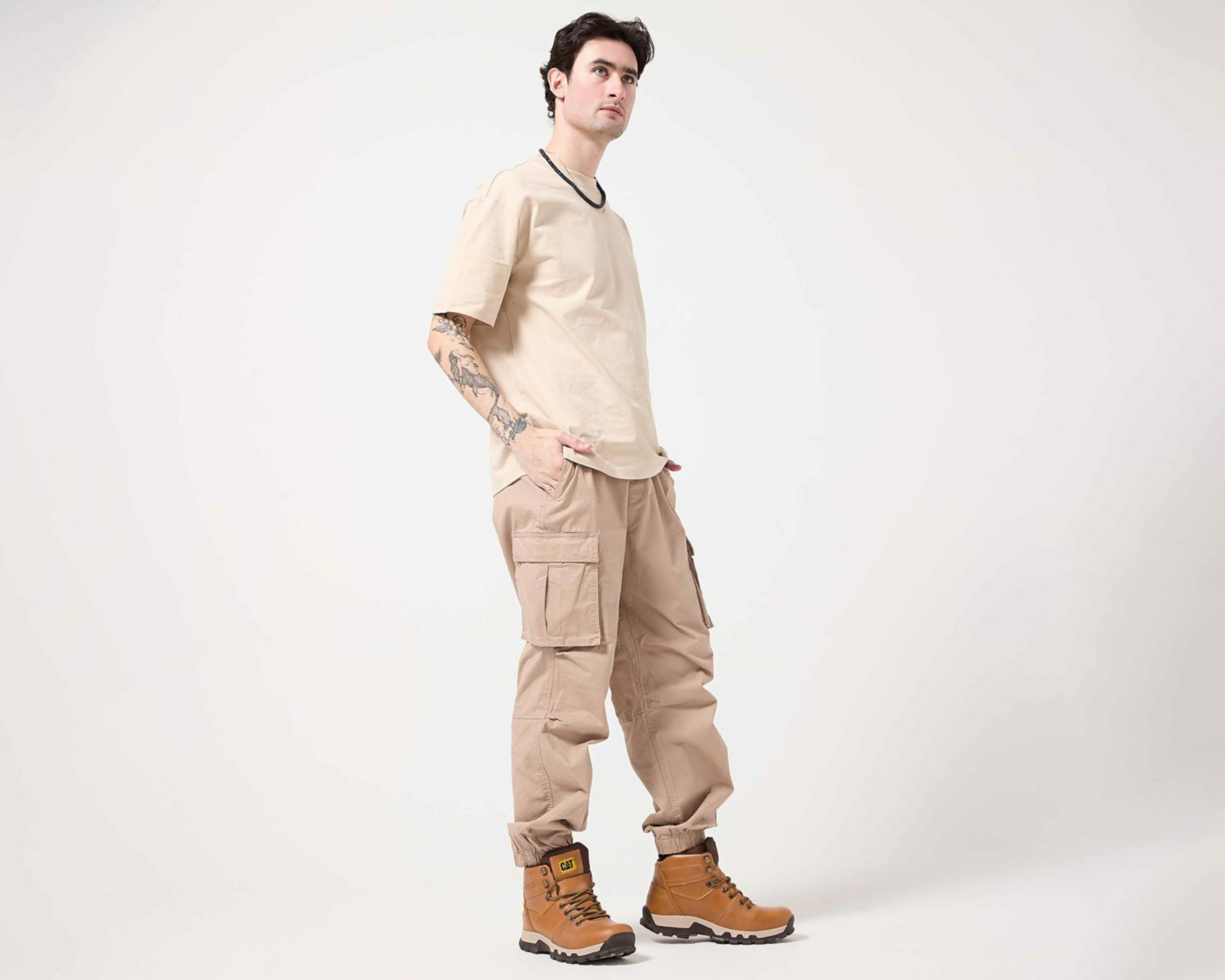 Foto 7 | Botas Outdoor CAT de Piel para Hombre