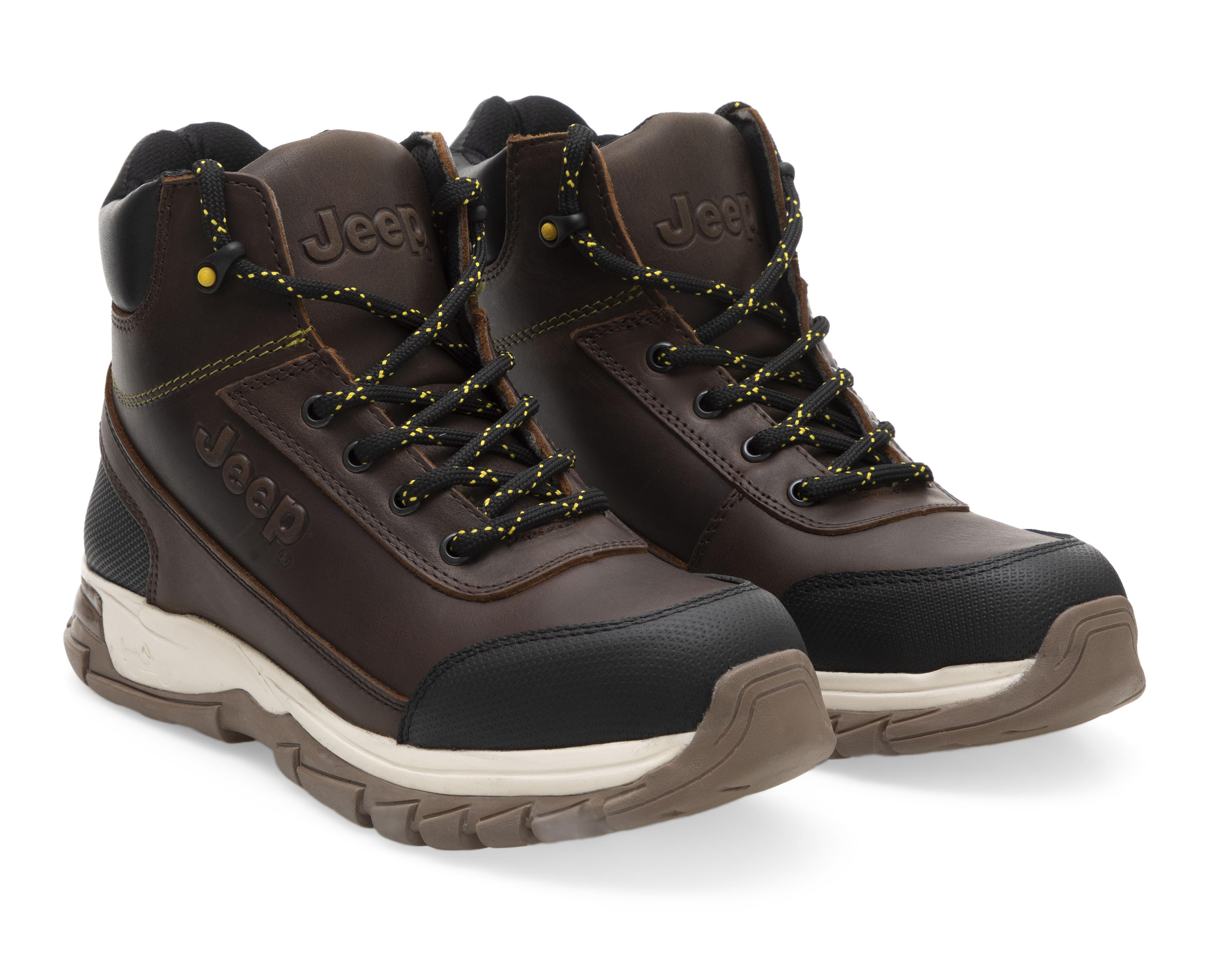 Foto 2 pulgar | Botas Outdoor Jeep de Piel para Hombre