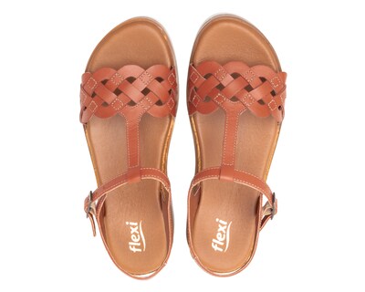 Foto 3 | Sandalias Confort Flexi de Piel para Mujer