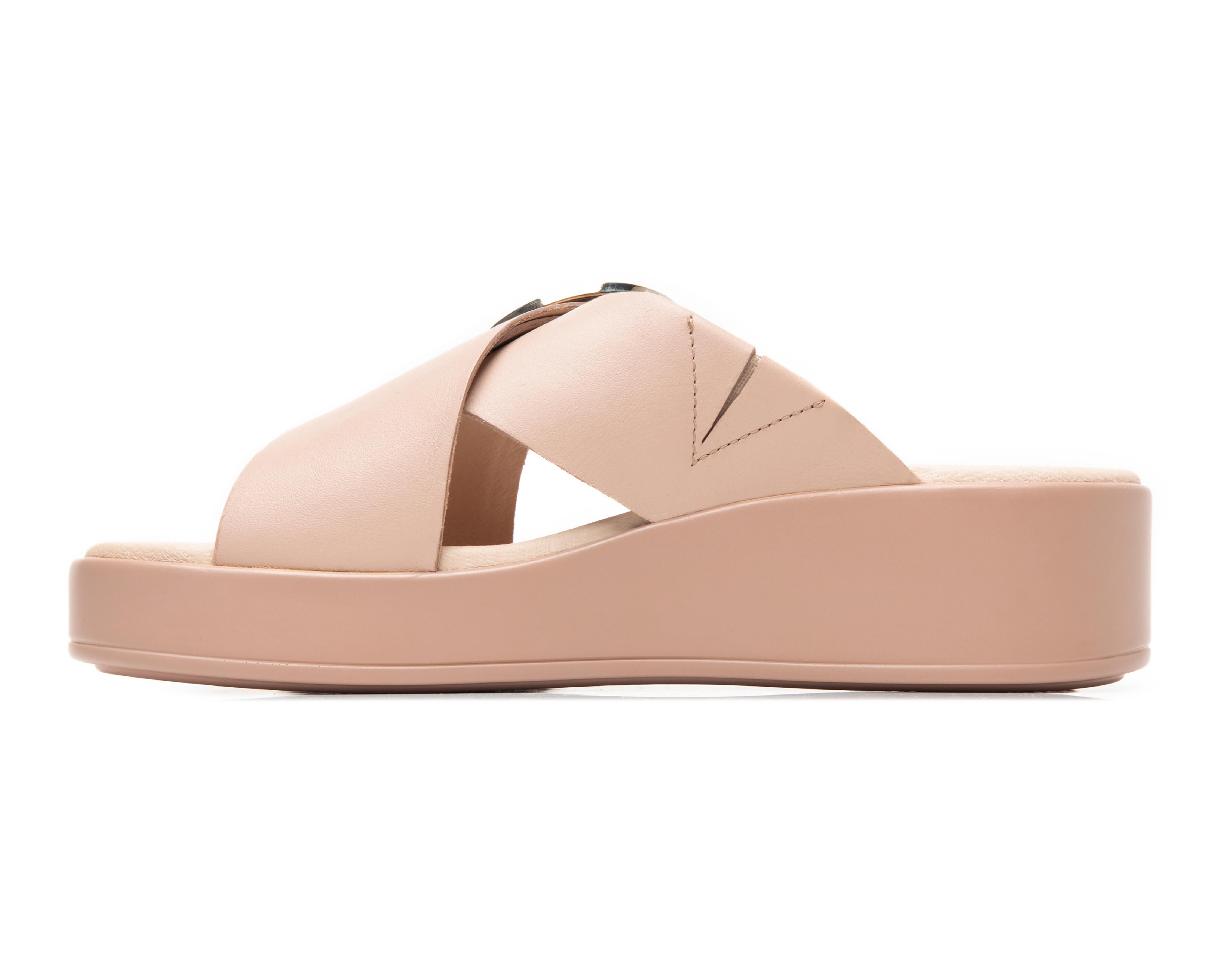 Foto 4 | Sandalias Confort Flexi de Piel para Mujer