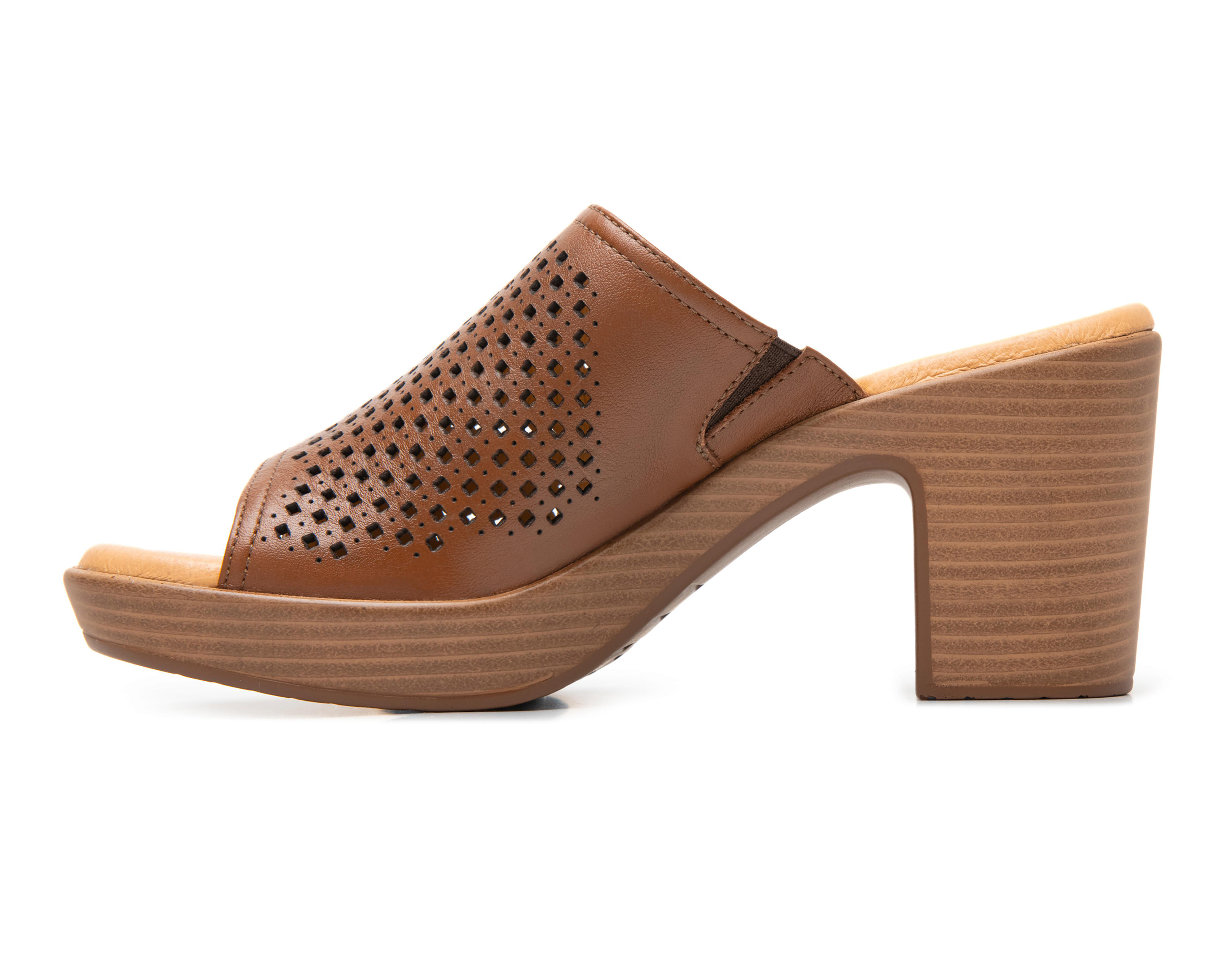 Foto 4 | Sandalias Confort Flexi de Piel para Mujer