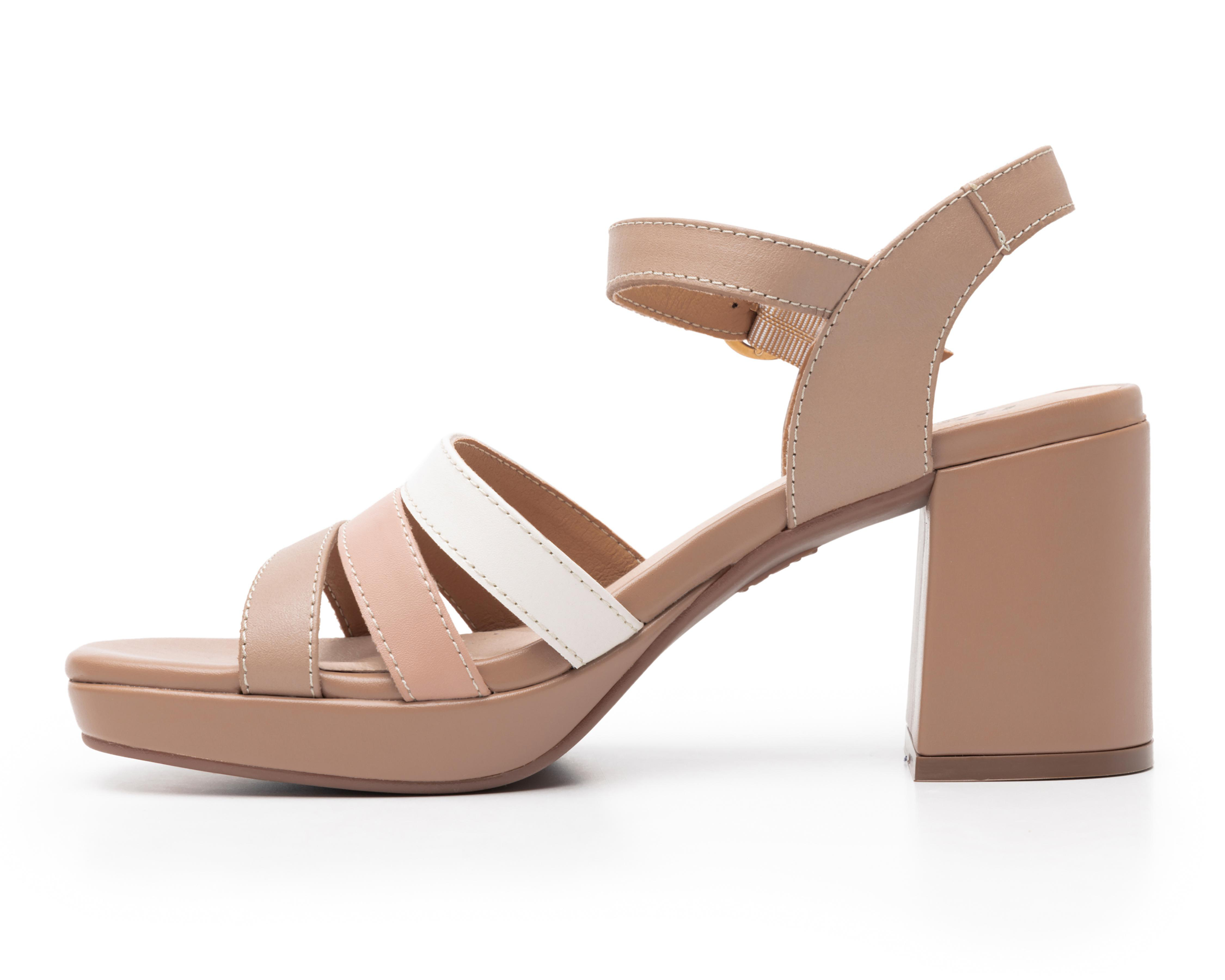 Foto 4 | Sandalias Confort Flexi de Piel para Mujer