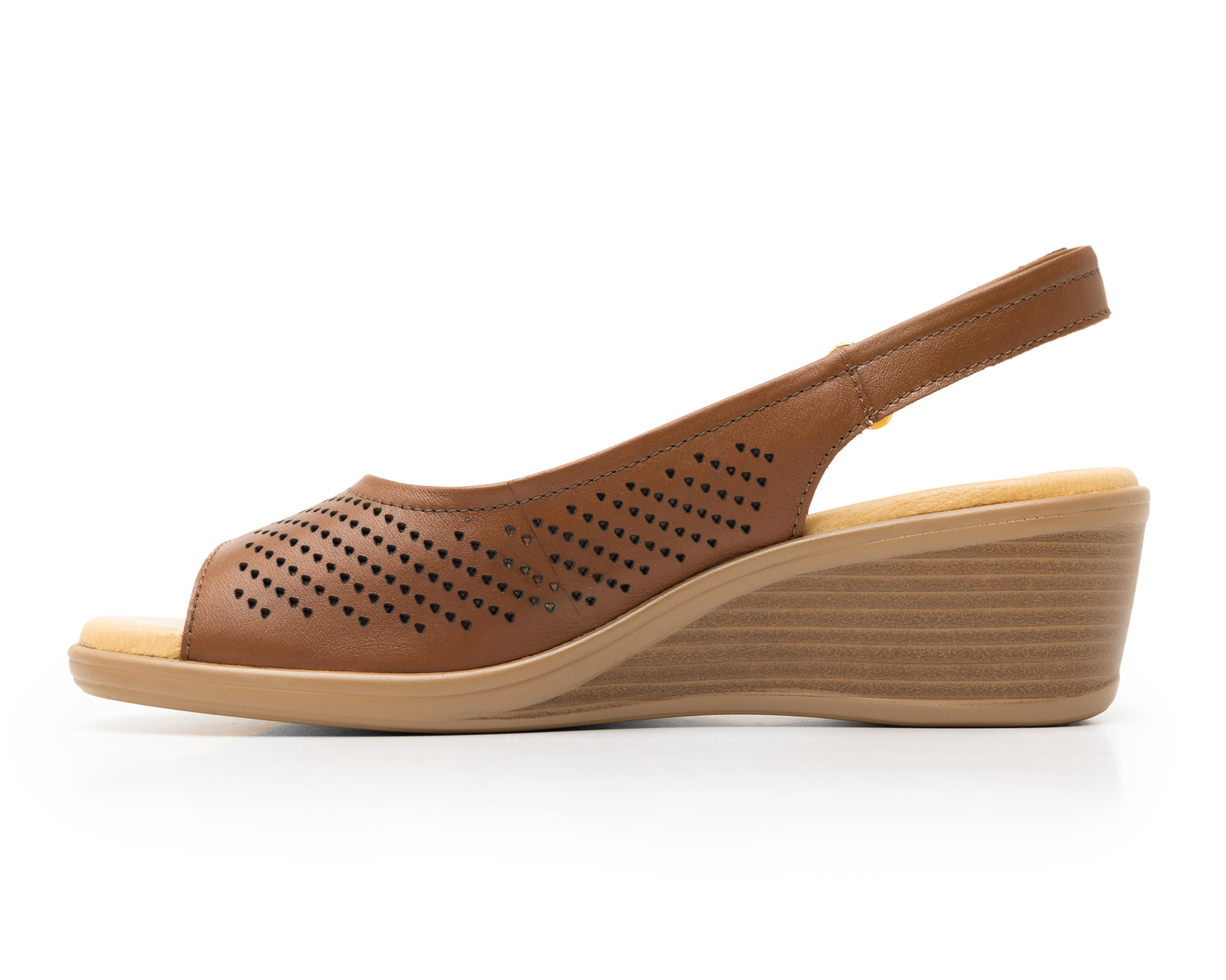 Foto 4 | Sandalias Confort Flexi de Piel para Mujer